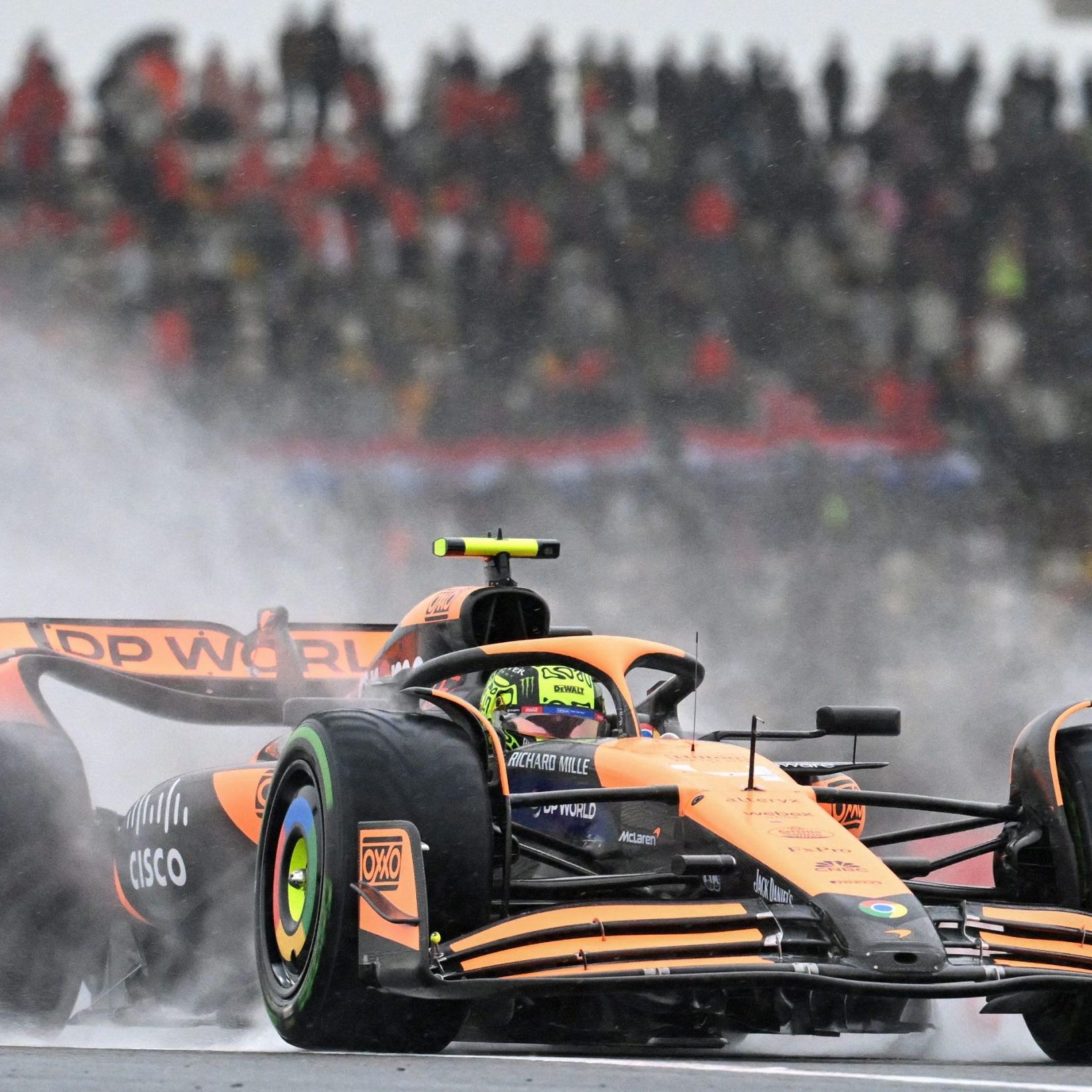 Lando Norris war der schnellste Mann im nassen Sprint-Qualifying in China.