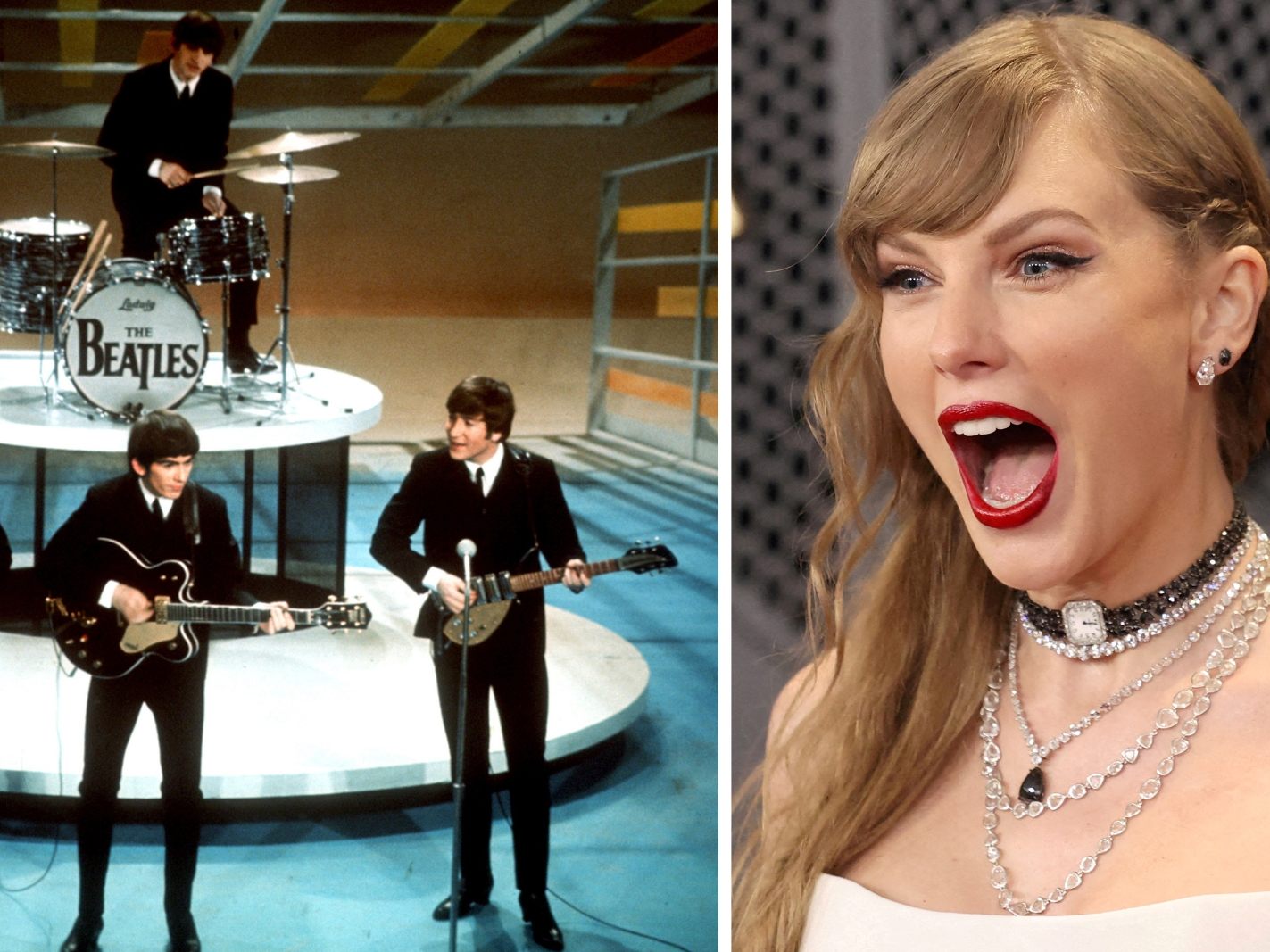 Taylor Swift knackt den Rekord der Beatles als Act mit zwölf Nummer-eins-Alben in Großbritannien in der kürzesten Zeit.