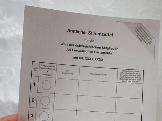 Muster eines amtlichen Stimmzettels. Muster eines amtlichen Stimmzettels.