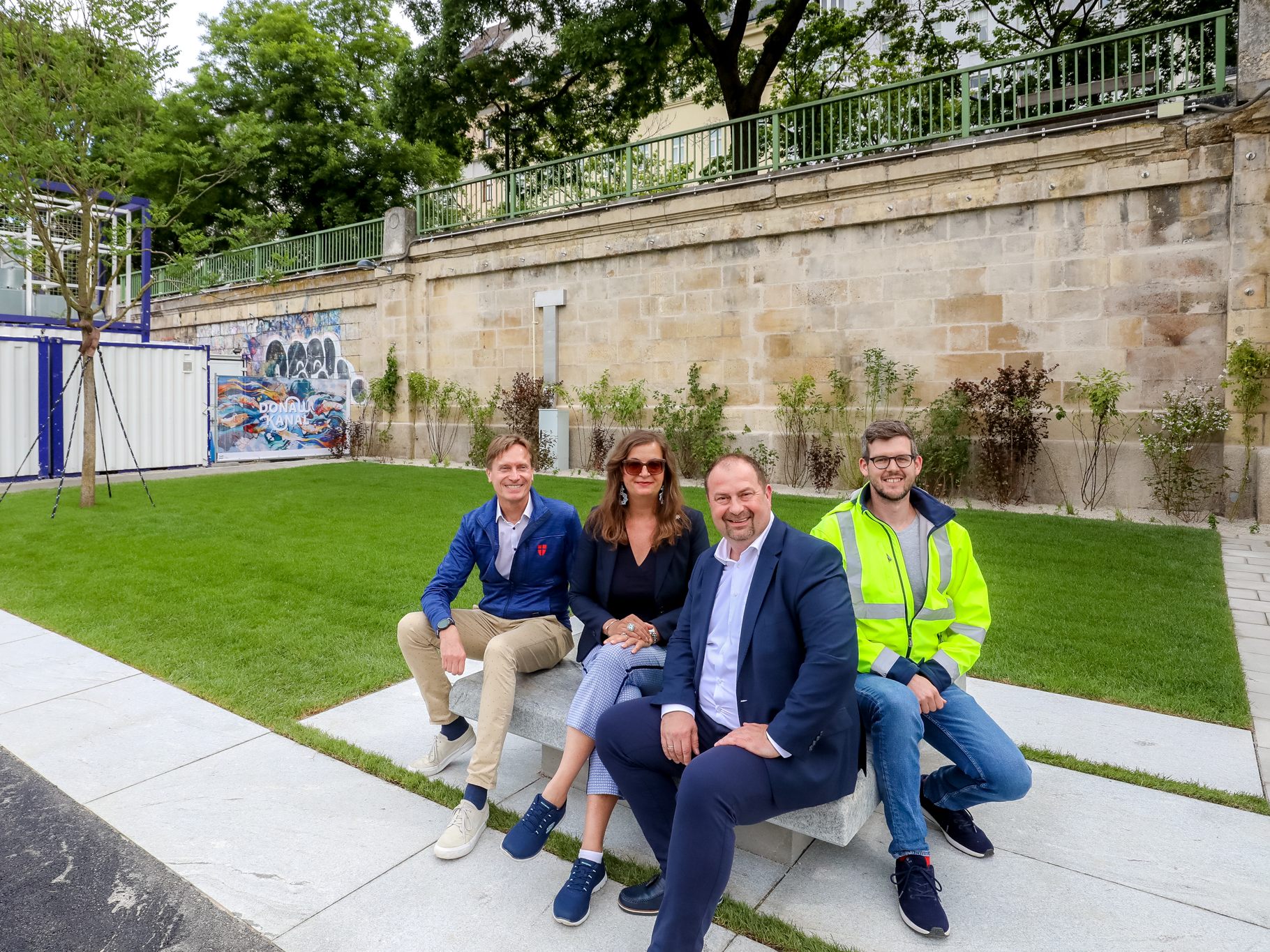 Mit dem "Pocket Park" gibt es eine neue Mini-Grünoase am Wiener Donaukanal.