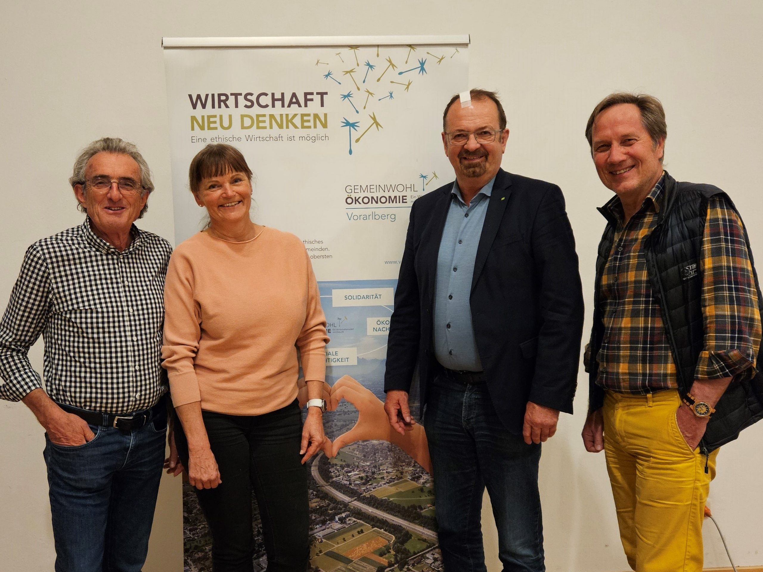 vlnr: Reinhard Decker, Elke Capelli, Rainer Siegele, Gebhard Moser