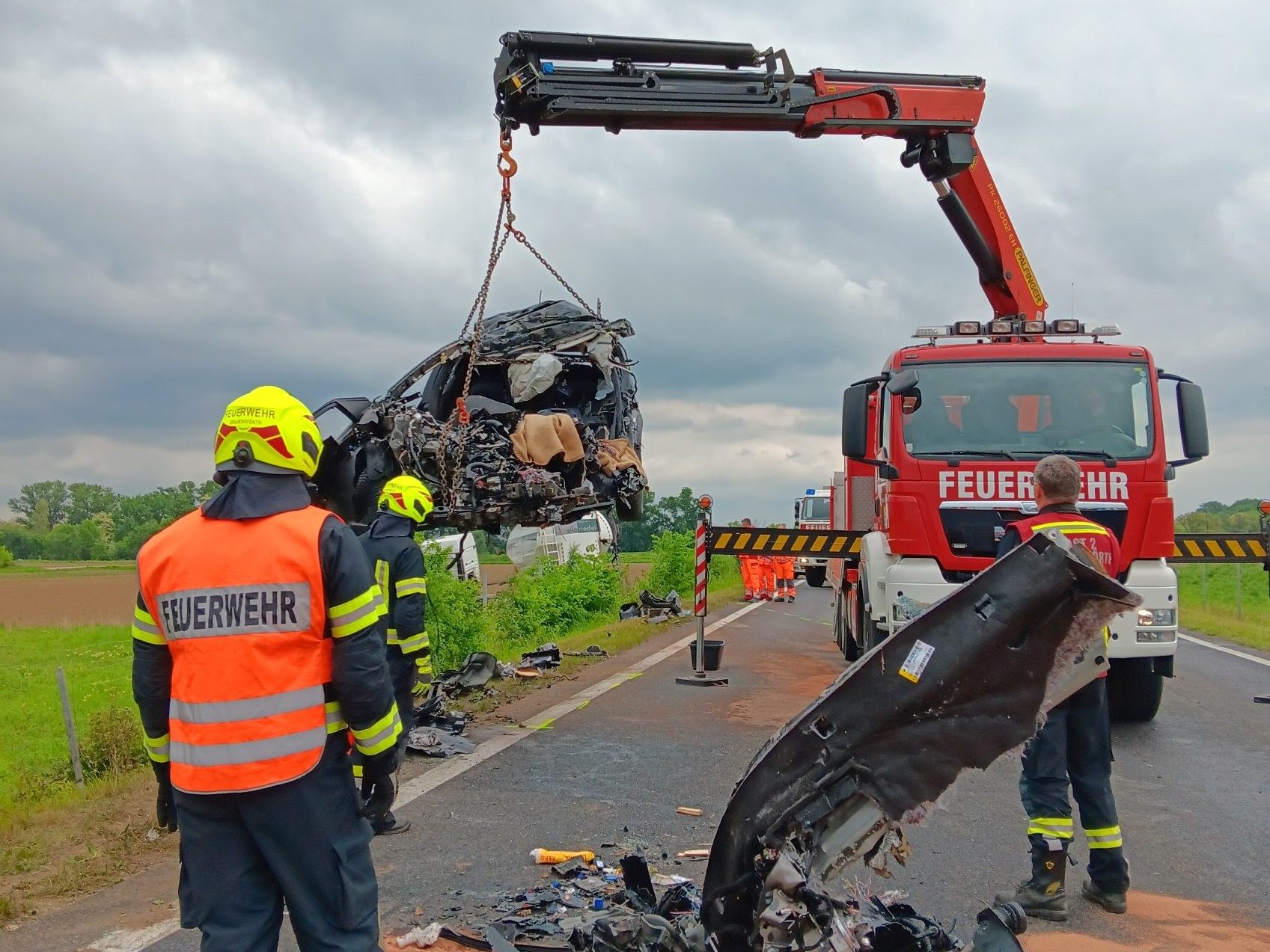Auf der S5 ereignete sich ein schwerer Unfall.