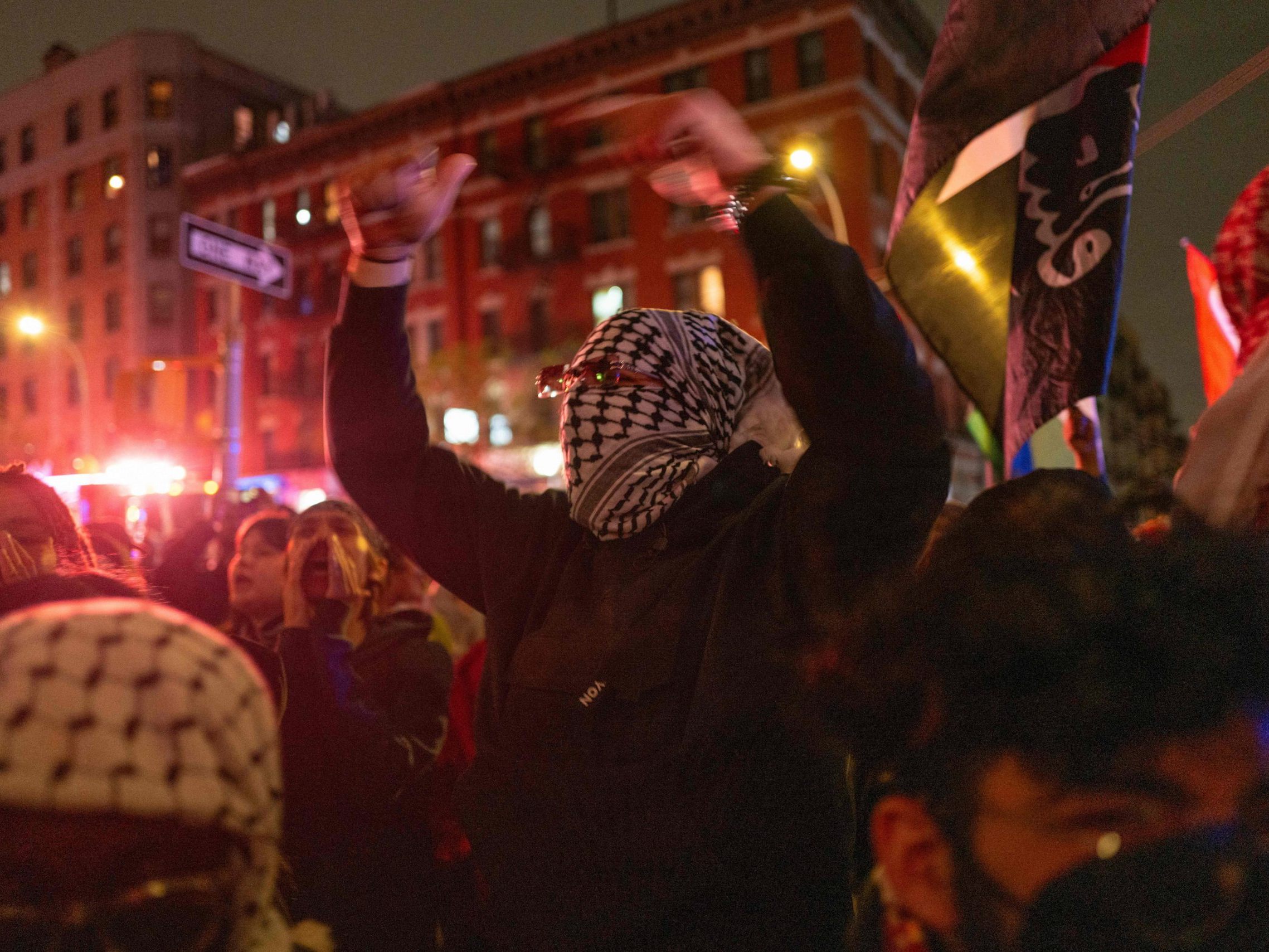 Demonstranten verbarrikadierten sich in der Columbia University in New York.