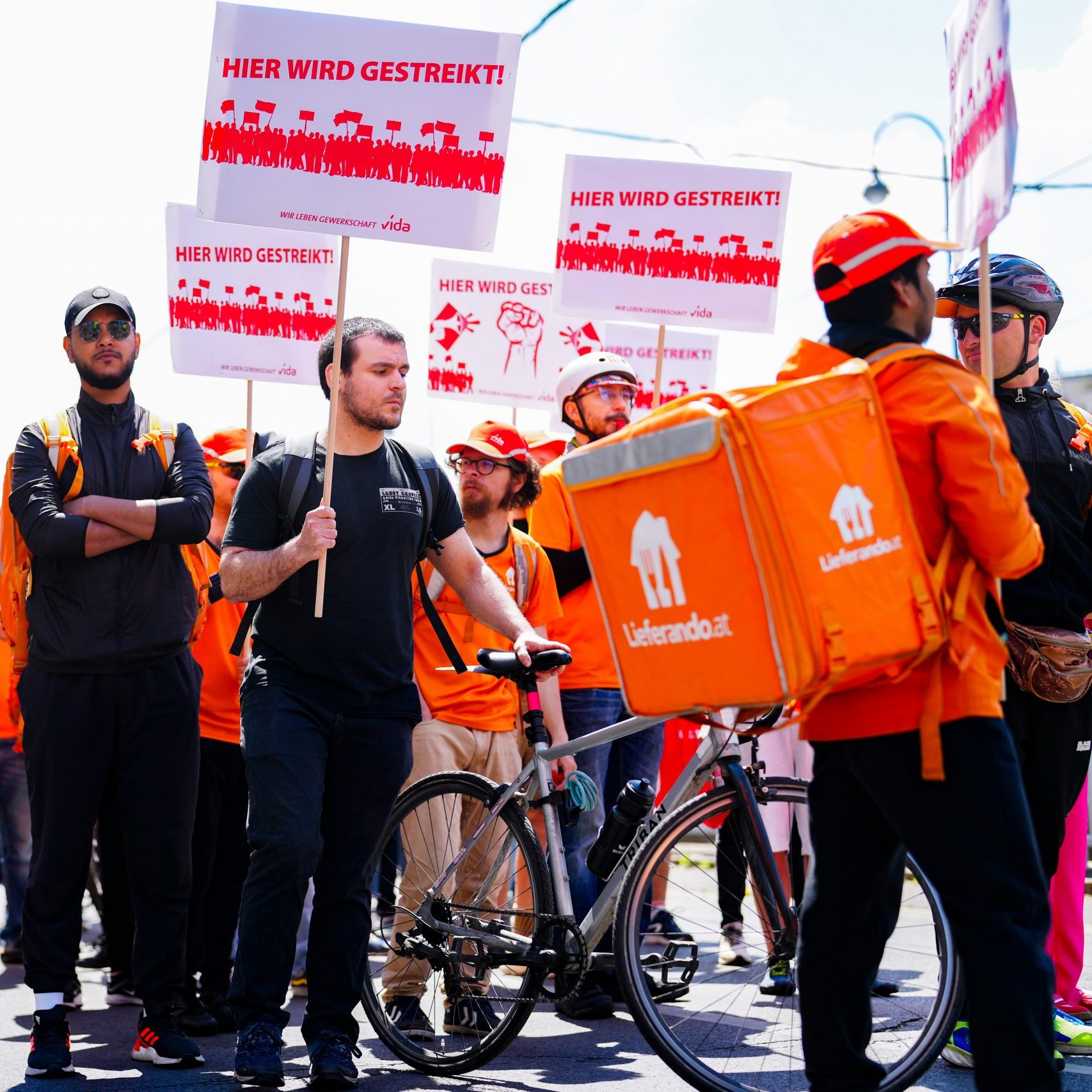 Es ist nicht der erste Streik der Fahrradboten wegen des Kollektivvertrag-Streits.