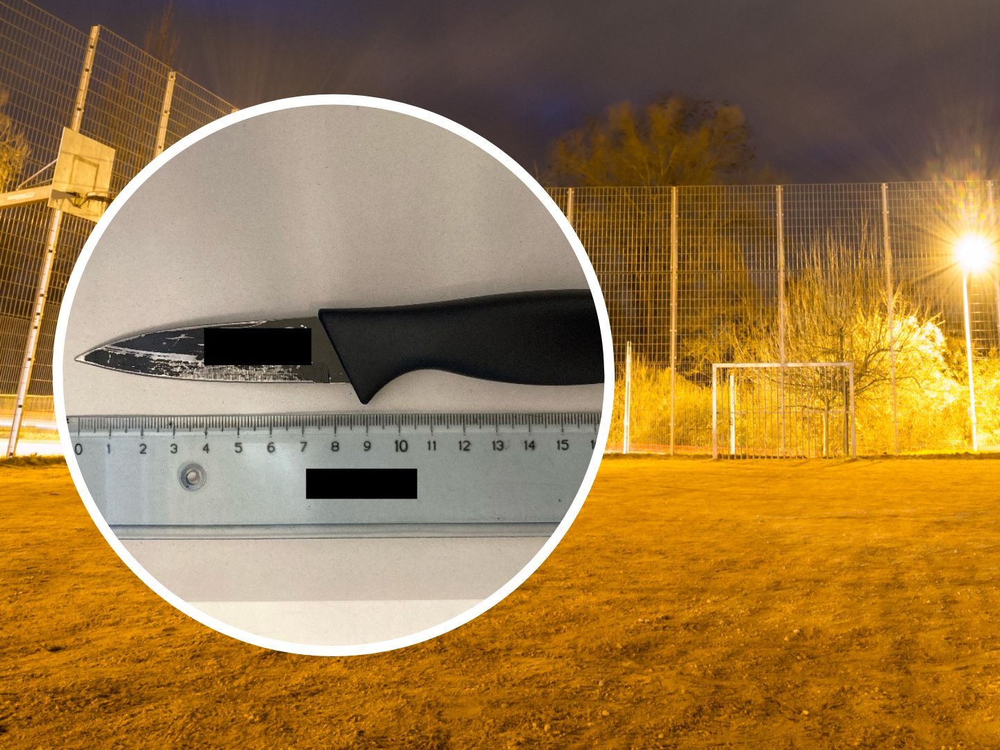 Wegen eines zu lauten Fußballspiels kam es zur Drohung mit einem Messer.