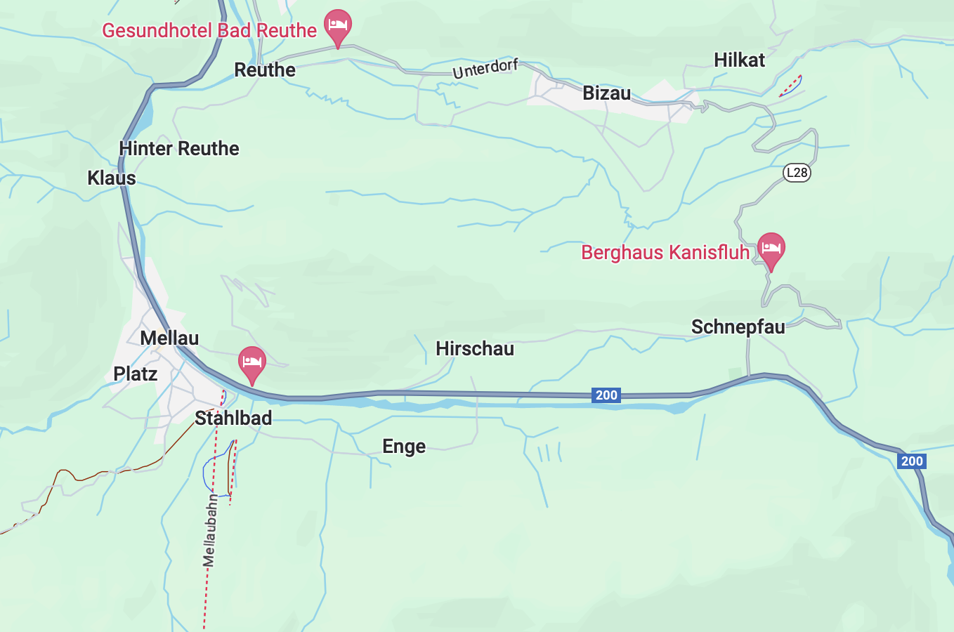Der Motorradfahrer kam aus Richtung Schnepfau/Hirschau und fuhr in Richtung Mellau. Der Motorradfahrer kam aus Richtung Schnepfau/Hirschau und fuhr in Richtung Mellau.