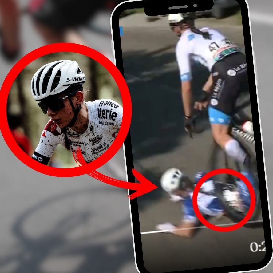 Unachtsames Betreuerauto verursacht Sturz bei Radrennen