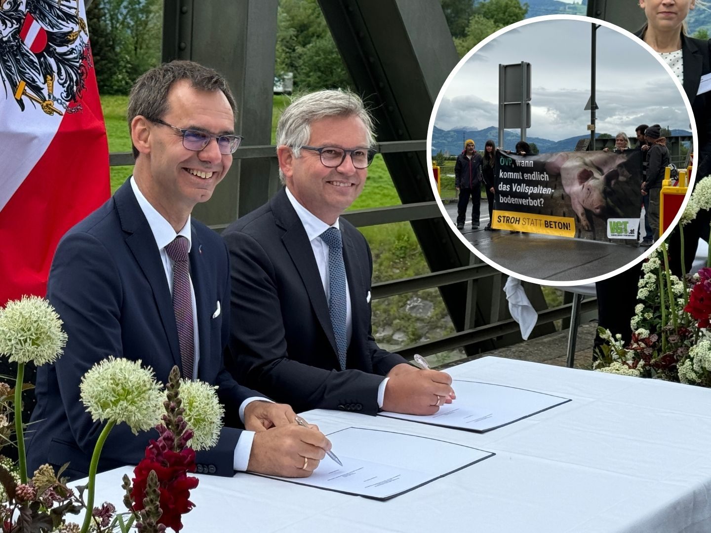 Rhesi-Staatsvertrag-Unterzeichnung Rhesi-Staatsvertrag-Unterzeichnung