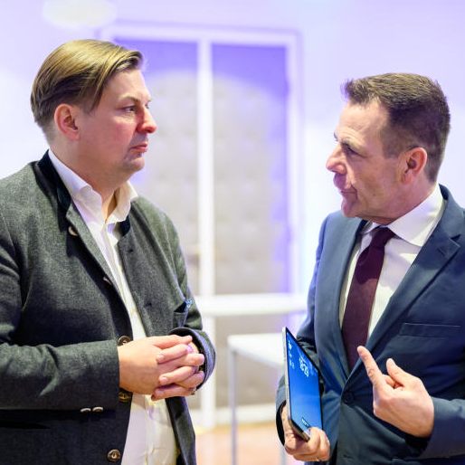 AFD-Spitzenkandidat für die EU-Wahl Maximilian Krah und FPÖ Spitzenkandidat für die EU-Wahl Harald Vilimsky.