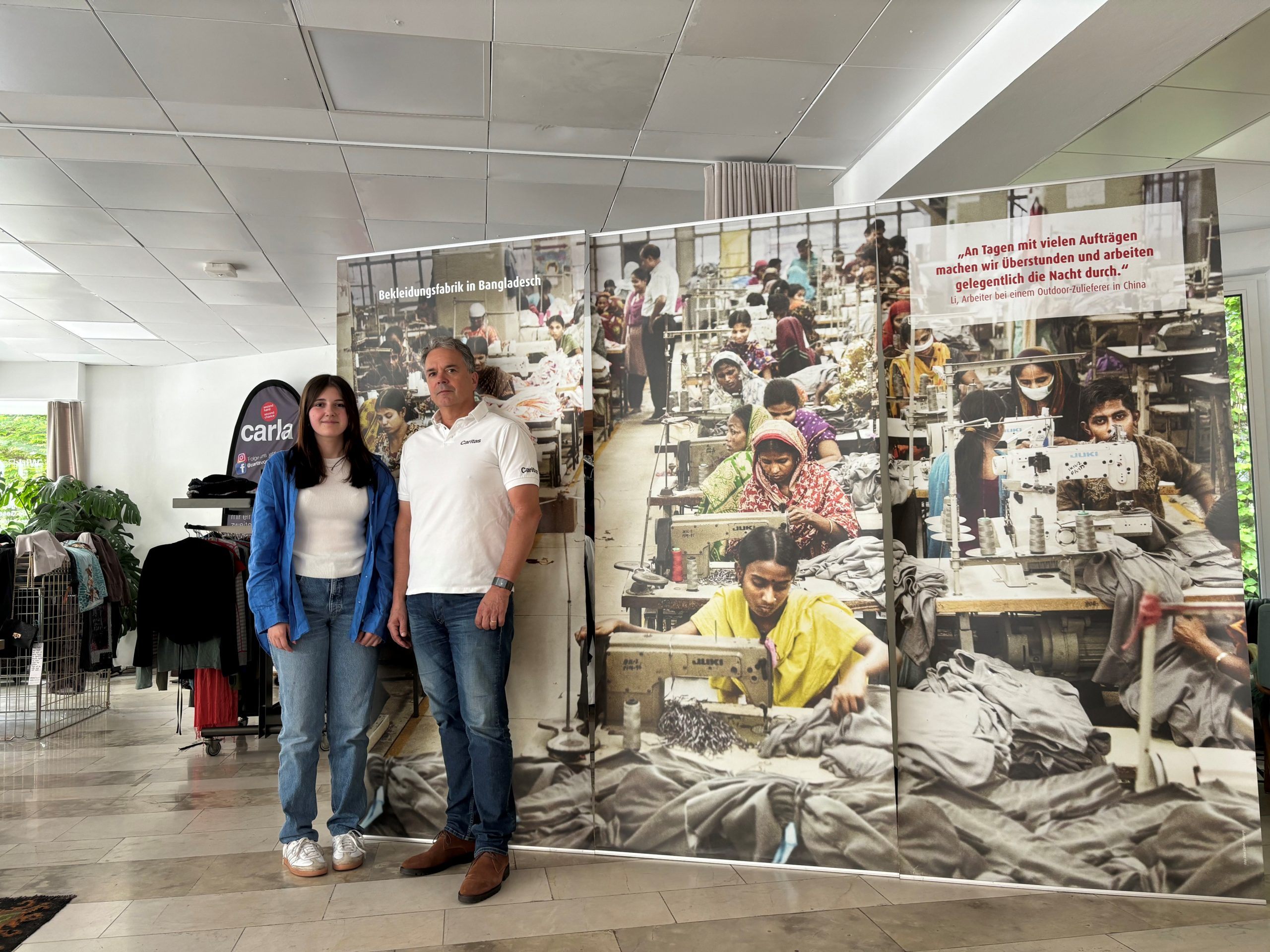 Chiara Duelli (WirkRaum) und Michael Zündel (Auslandshilfe der Caritas).