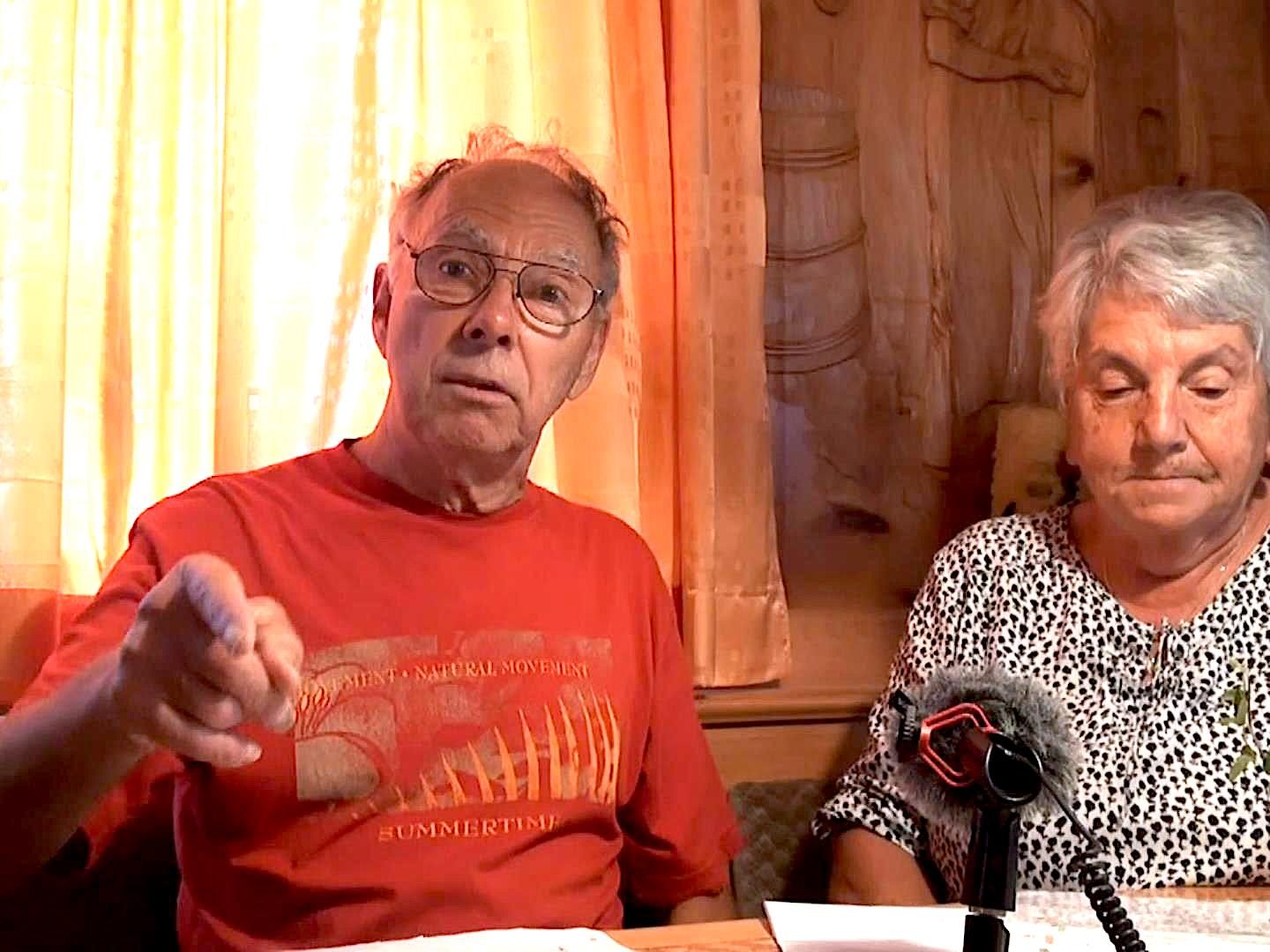 Edwin Juen und Helga Nesensohn-Vallaster bei der Filmansage