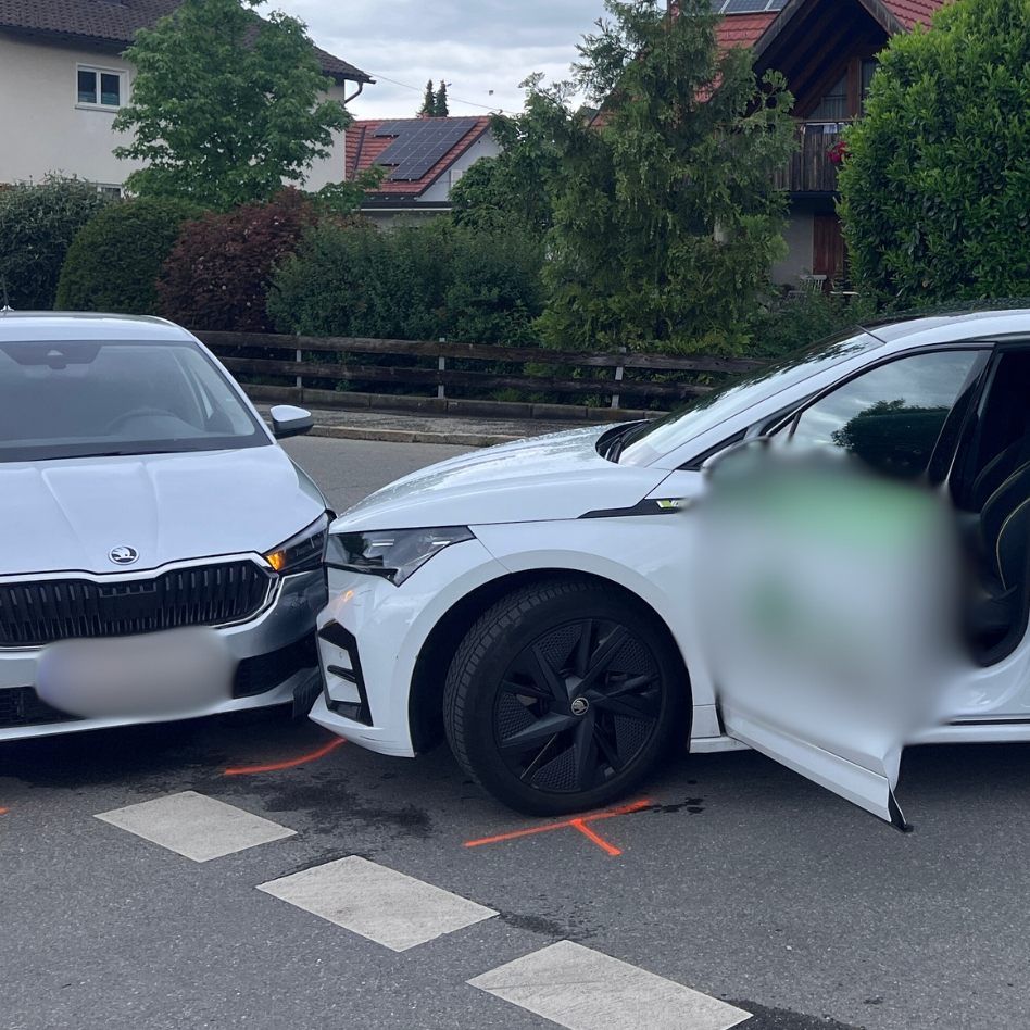 An der Unfallstelle in Lauterach.