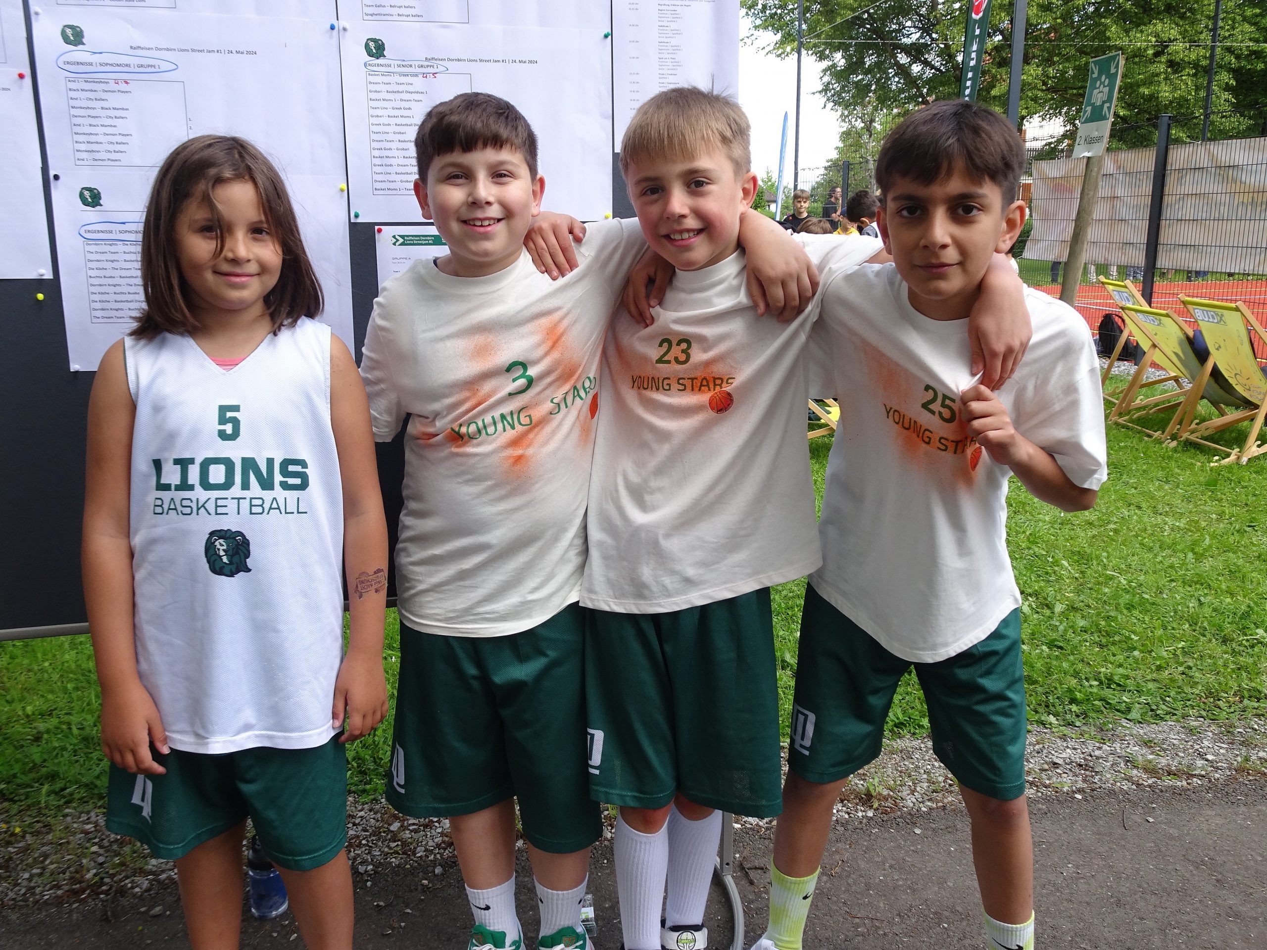 Die Young Stars Lions Flora, Ilker, Rafael und Kay waren begeistert vom ersten Street Jam.