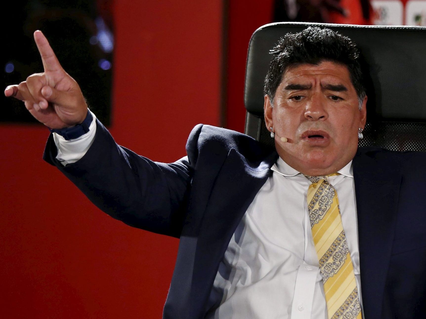 Diego Maradona im Mai 2015. Diego Maradona im Mai 2015.