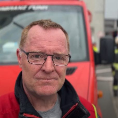 Einsatzleiter Markus Schupp zum Brand in einem Silo in Hörbranz.