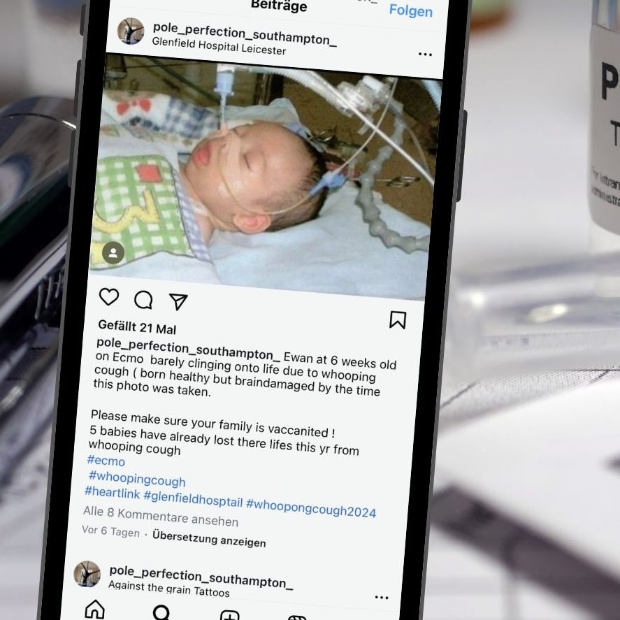 Eine Mutter erlebt tiefe Schuldgefühle, nachdem ihr Sohn als Baby Keuchhusten bekam und dadurch schwer hirngeschädigt wurde. Sie appelliert nun an alle schwangeren Frauen, sich impfen zu lassen.