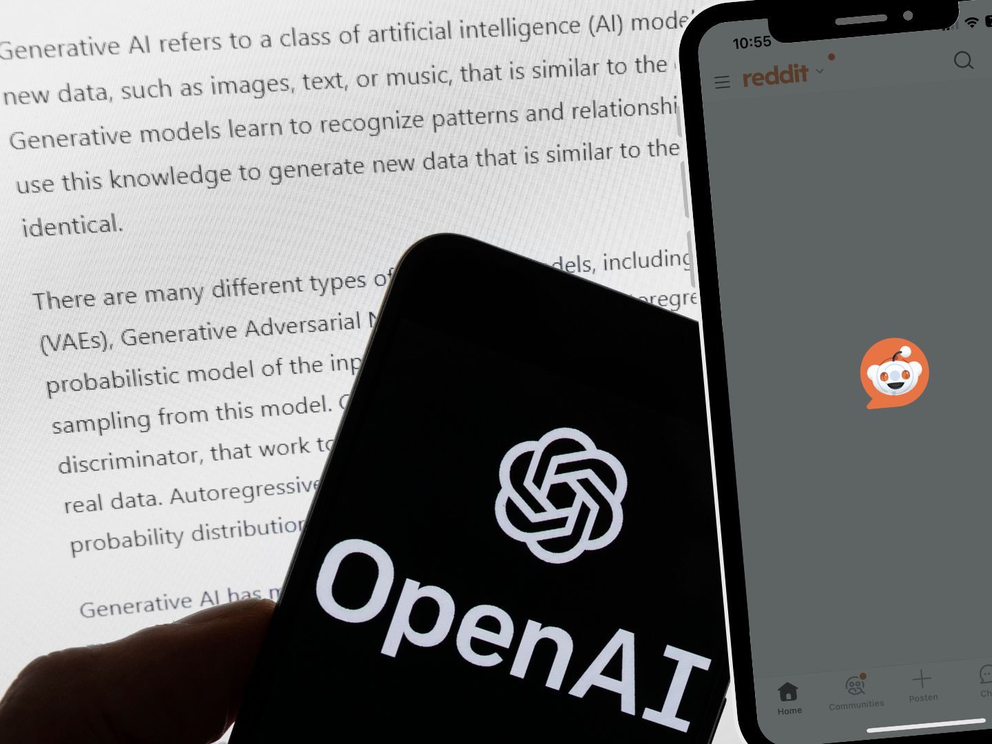 Das KI-Unternehmen OpenAI und das Online-Forum Reddit haben eine Partnerschaft angekündigt. Das KI-Unternehmen OpenAI und das Online-Forum Reddit haben eine Partnerschaft angekündigt.