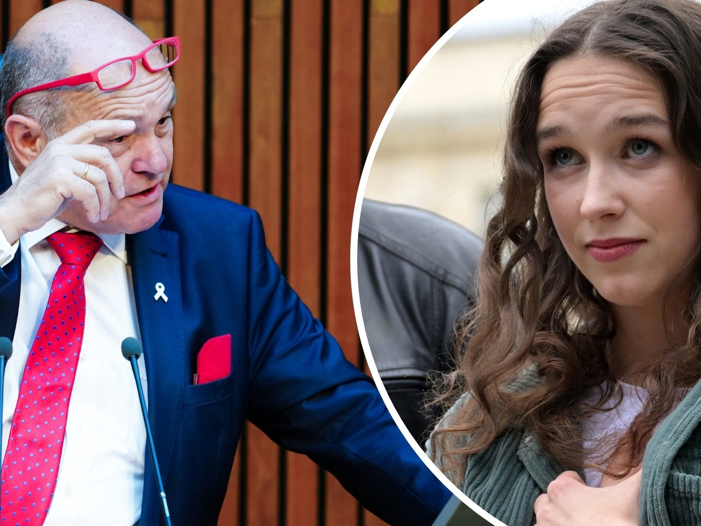 Rekordverlust von 33 Punkten für Lena Schilling (r.) - Nur Sobotka (l.) liegt noch schlechter. Rekordverlust von 33 Punkten für Lena Schilling (r.) - Nur Sobotka (l.) liegt noch schlechter.