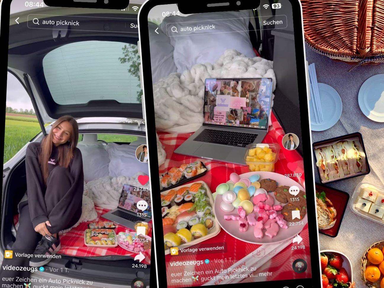 Eine der beliebtesten deutschen TikTokerinnen, Feli, bekannt unter dem Namen @videozeugs, hat ihre Fans mit einer neuen, kreativen Idee begeistert: Ein gemütliches Picknick im Auto.