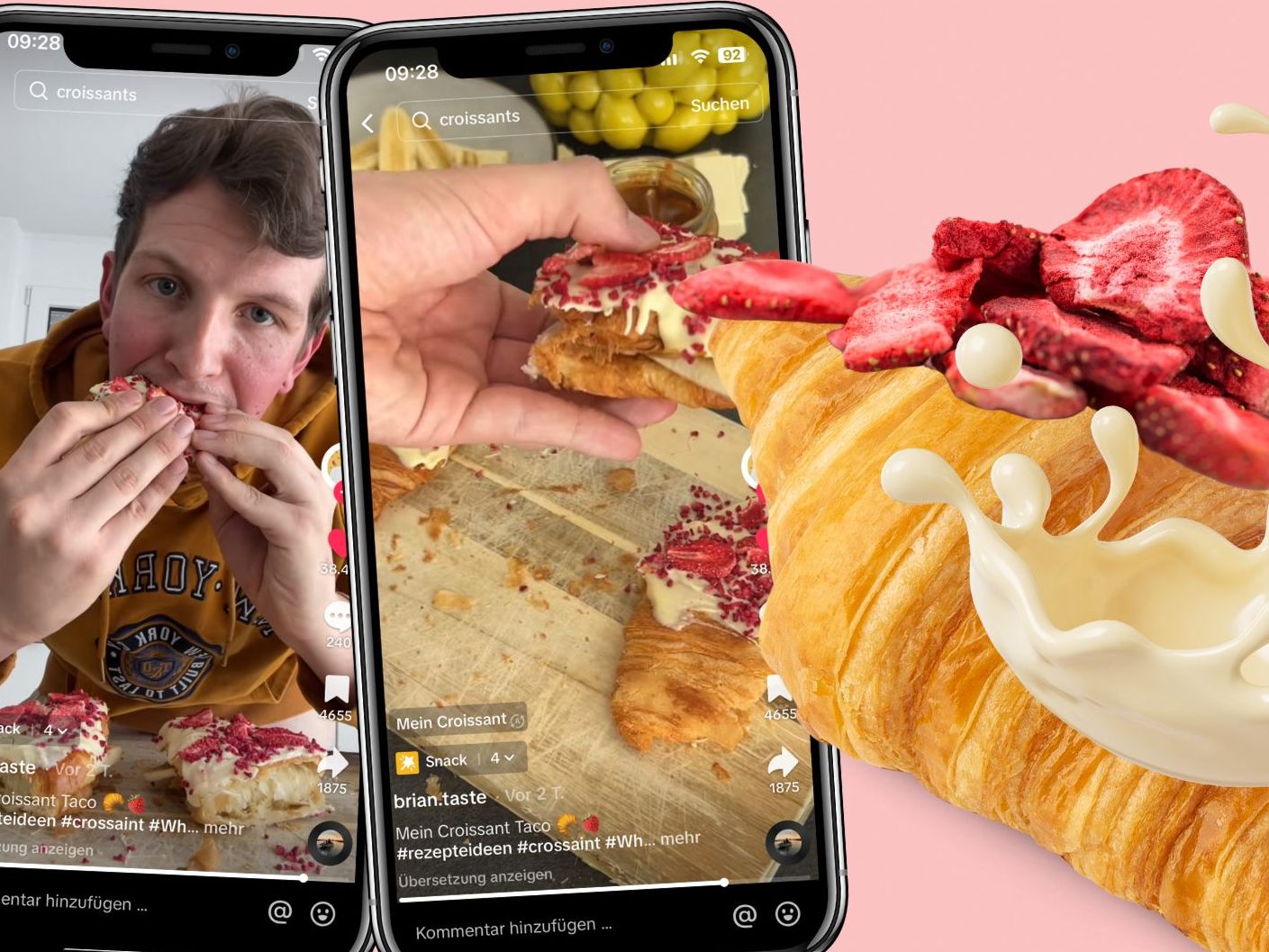 Ein neues Video zeigt, wie man mit einfachen Zutaten wie Croissants, weißer Schokolade und getrockneten Früchten ein unwiderstehliches Dessert zaubert.