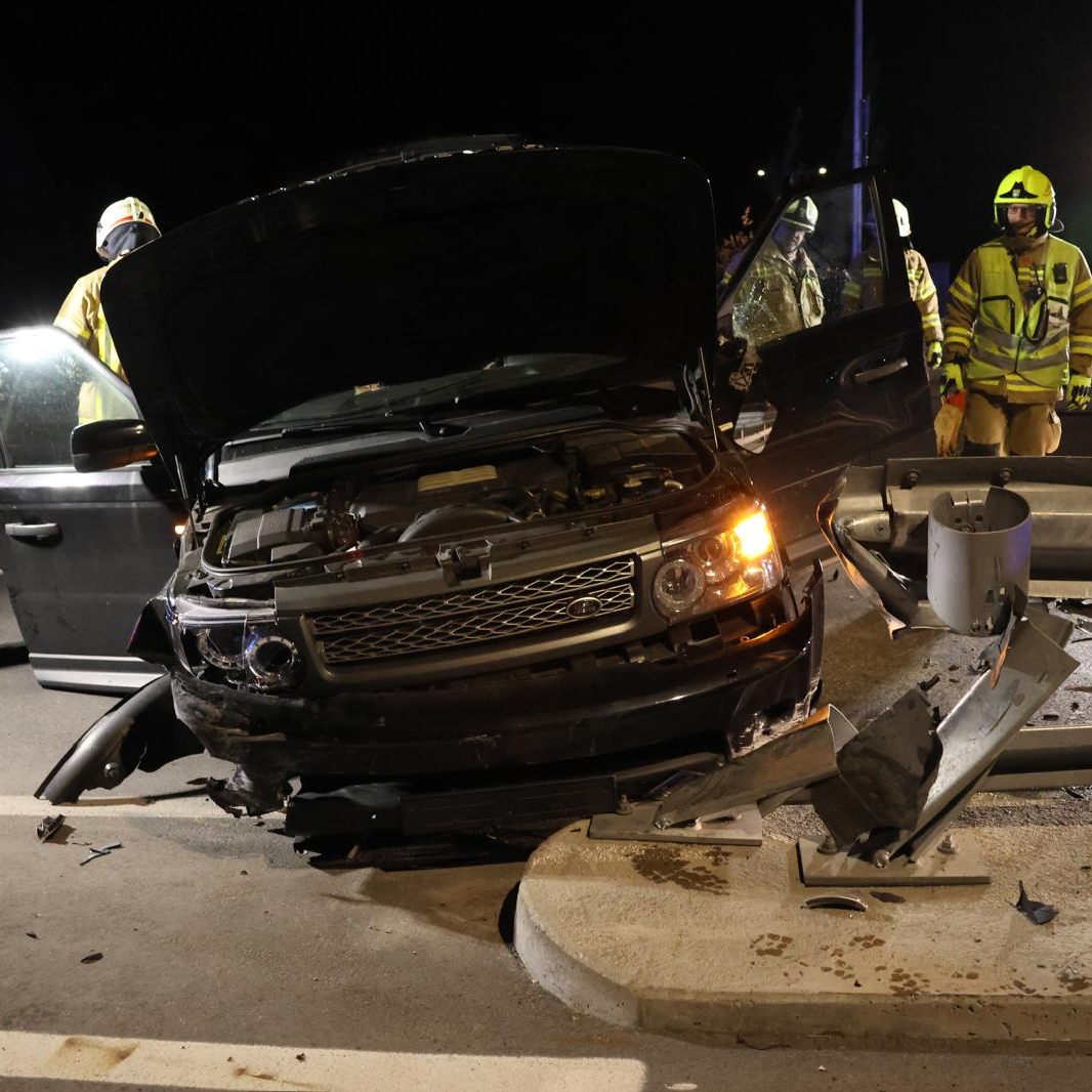 Unfall auf der Harder Rheinbrücke