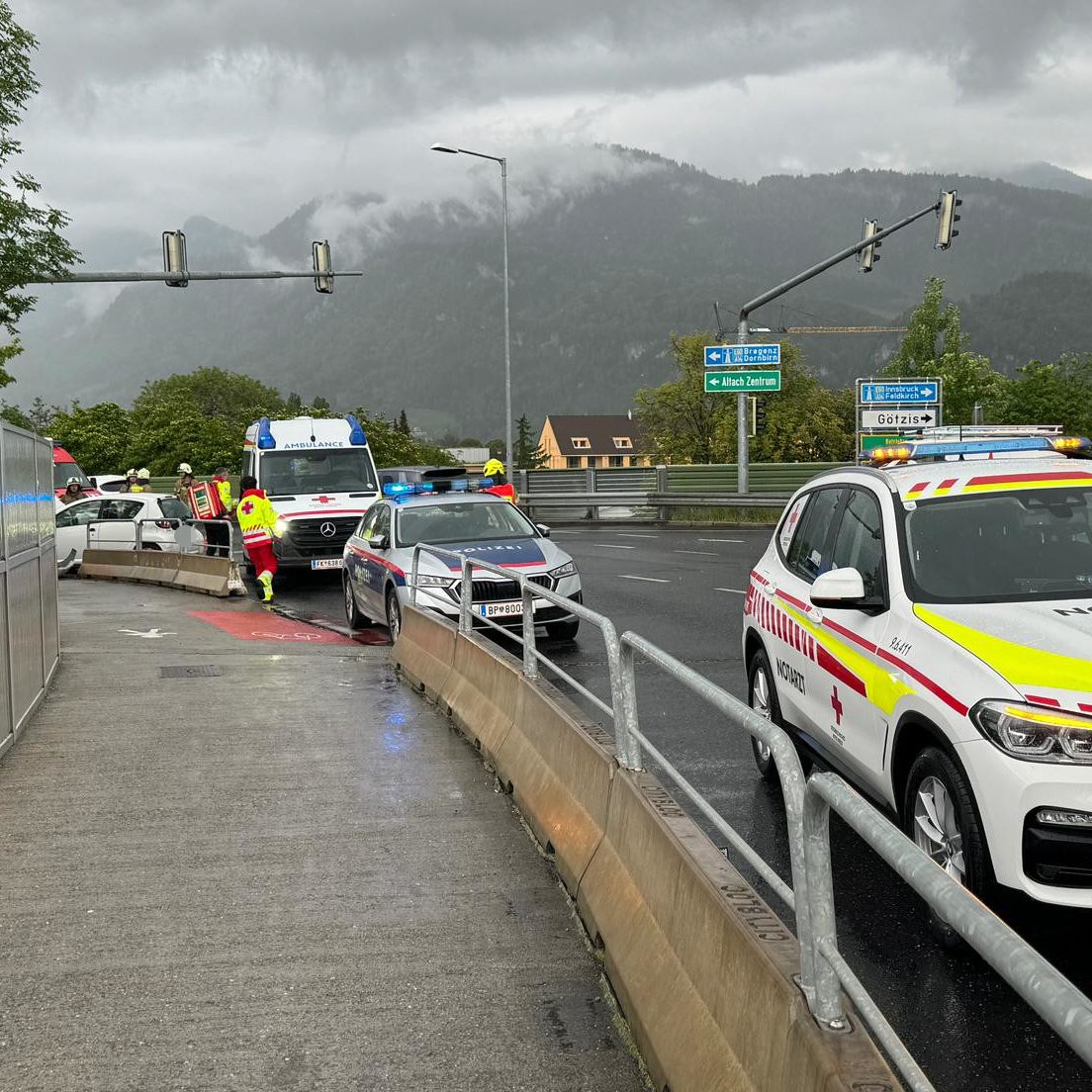 In Altach kam es am Montag zu einem Unfall.