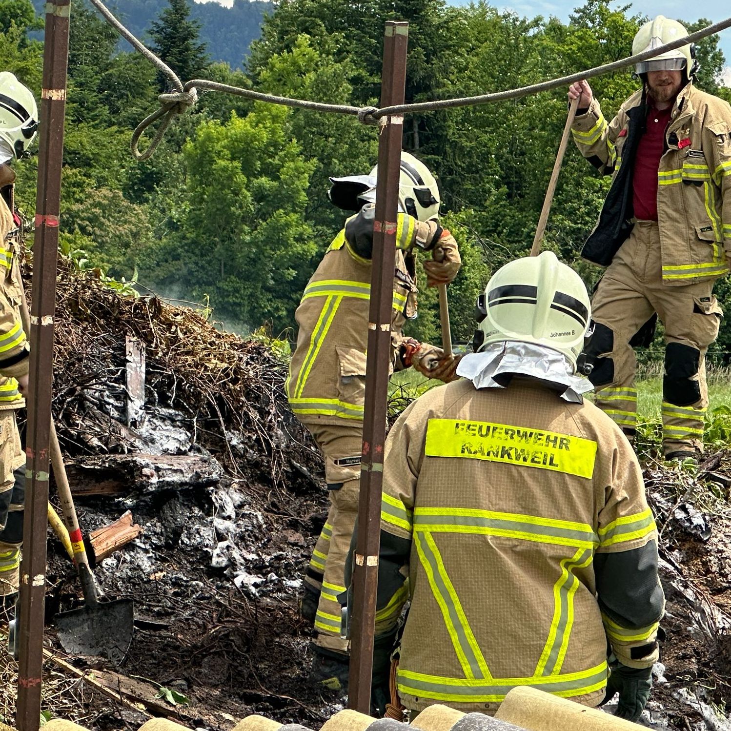 Holzhaufenbrand in Rankweil