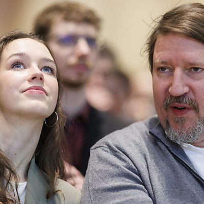 Spitzenkandidatin Schilling mit dem Listenzweiten Waitz.