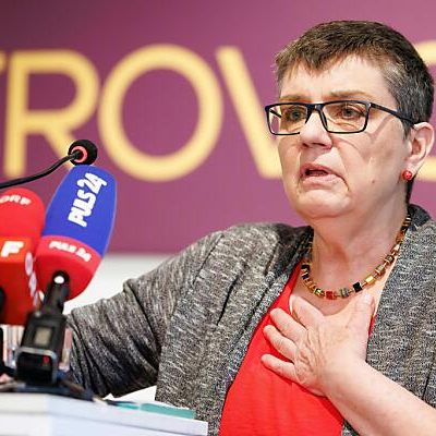 Ex-Grünen-Chefin Madeleine Petrovic stellte Harald Haas als Kandidaten vor.