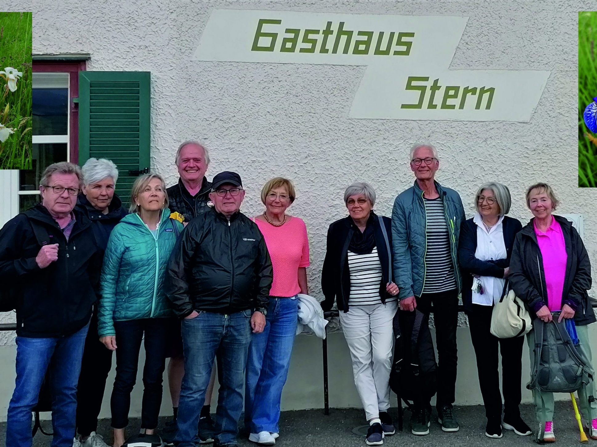 Vor dem Gasthaus Stern in Bangs.