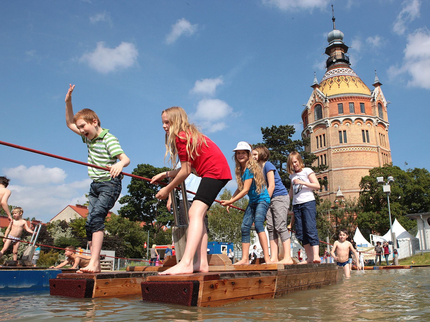 Zum 125-Jahr-Jubiläum steht der Wasserturm Favoriten im Mittelpunkt des Fests.