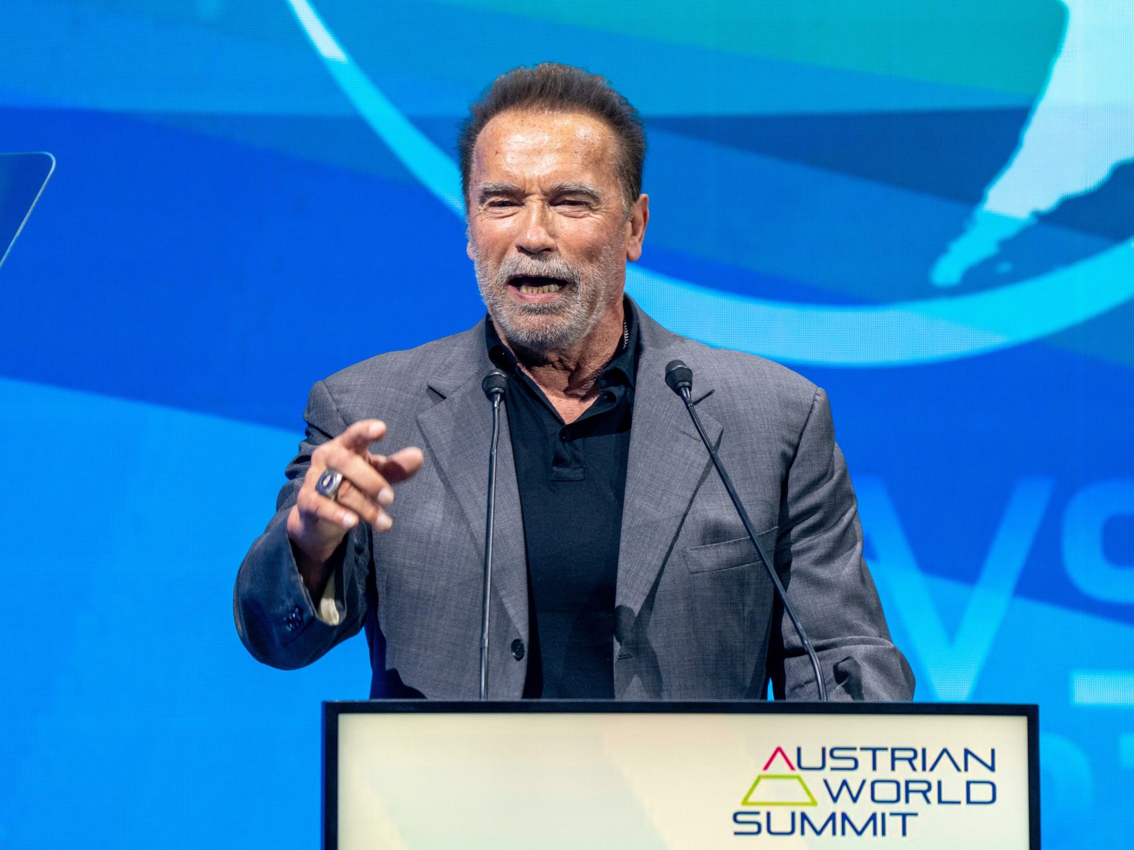 Schwarzenegger lädt wieder zum "Austrian World Summit" in Wien. Schwarzenegger lädt wieder zum "Austrian World Summit" in Wien.