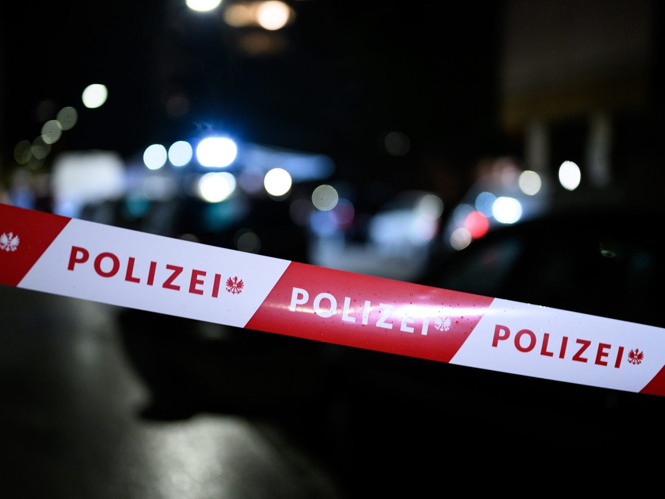 Polizeiabsperrung in Wien.