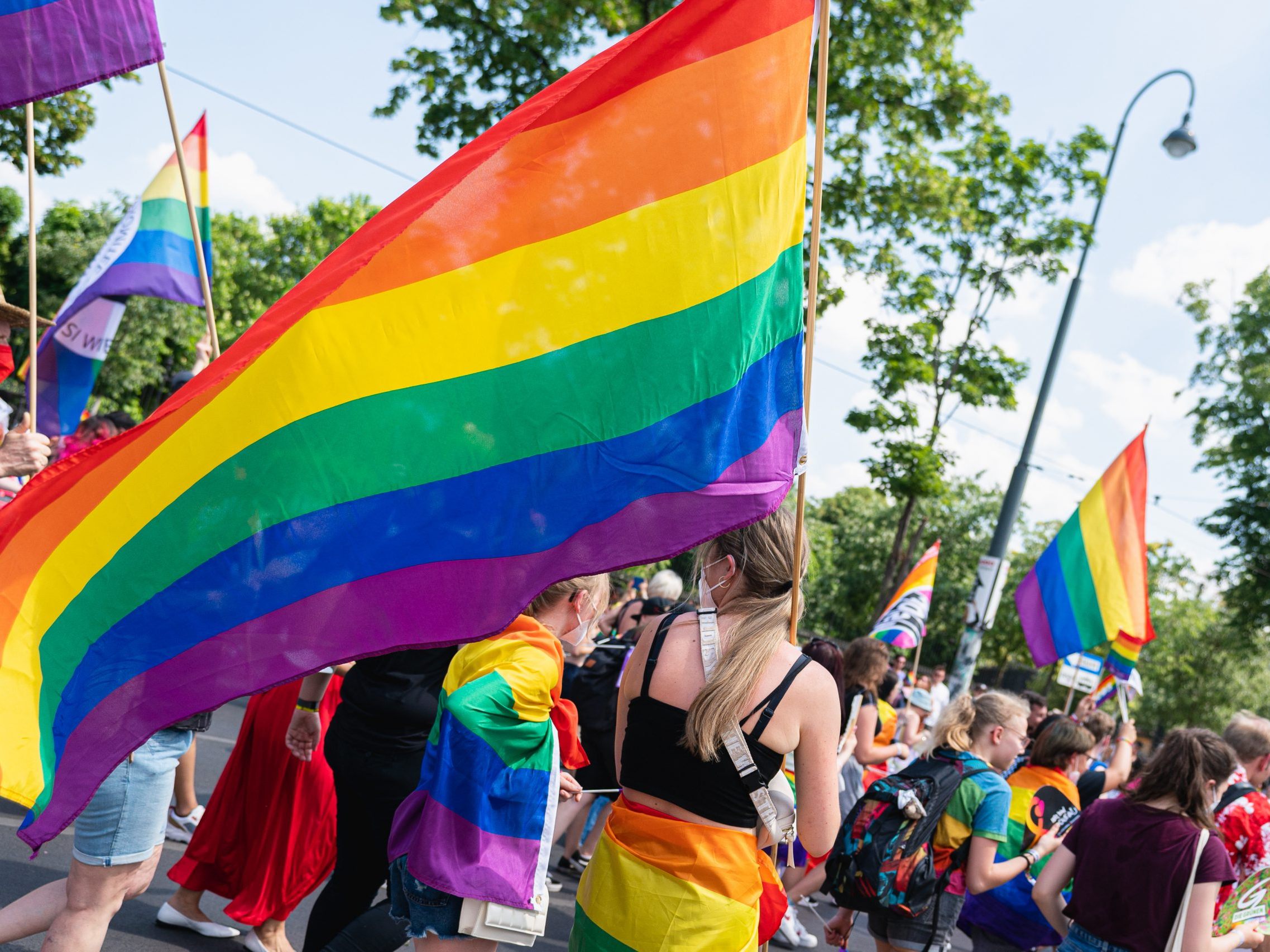 Die Regenbogenparade zieht "andersrum" entgegen der Fahrtrichtung um den Wiener Ring. Die Regenbogenparade zieht "andersrum" entgegen der Fahrtrichtung um den Wiener Ring.