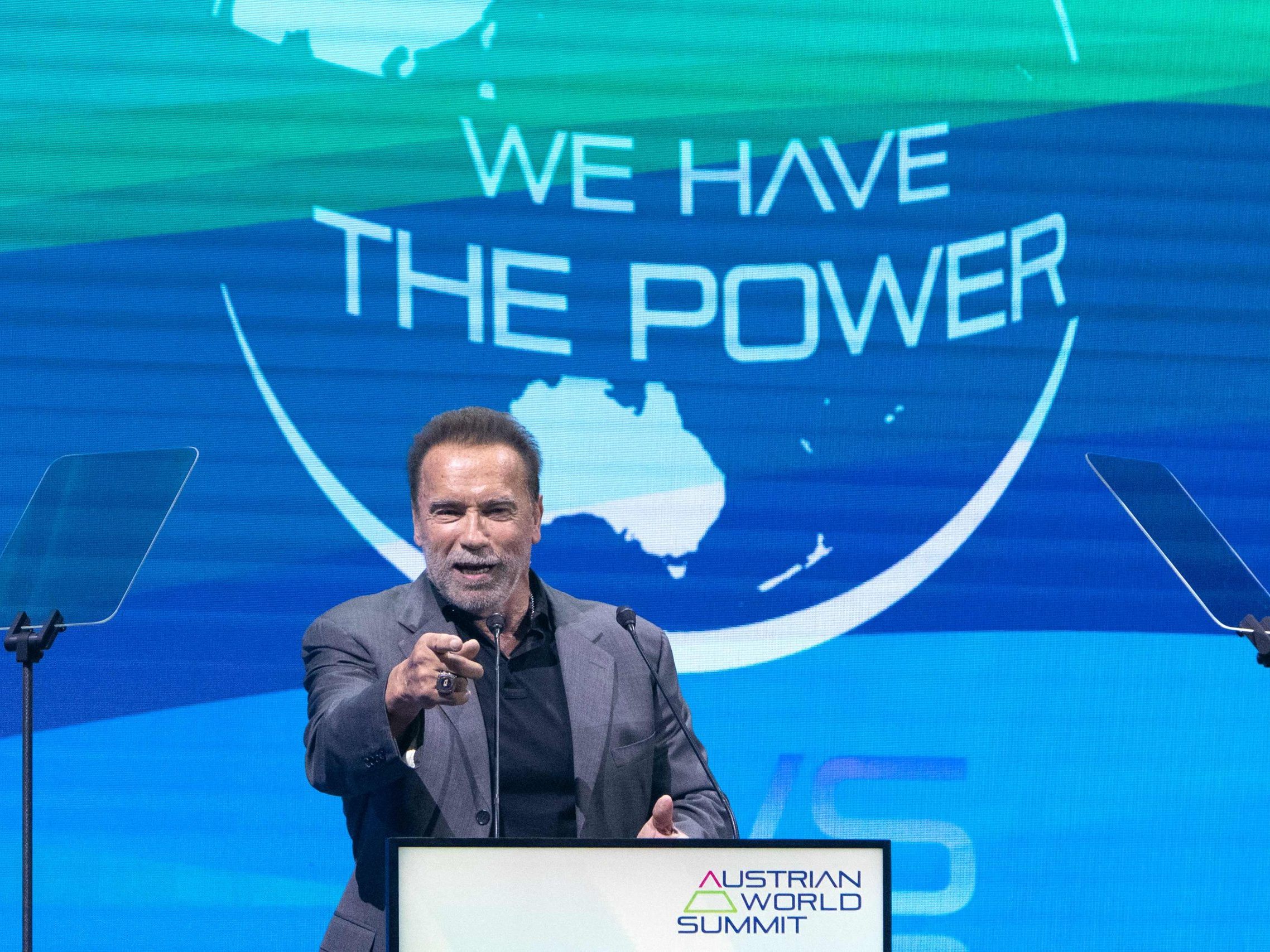 Arnold Schwarzenegger beim "Austrian World Summit" 2023.