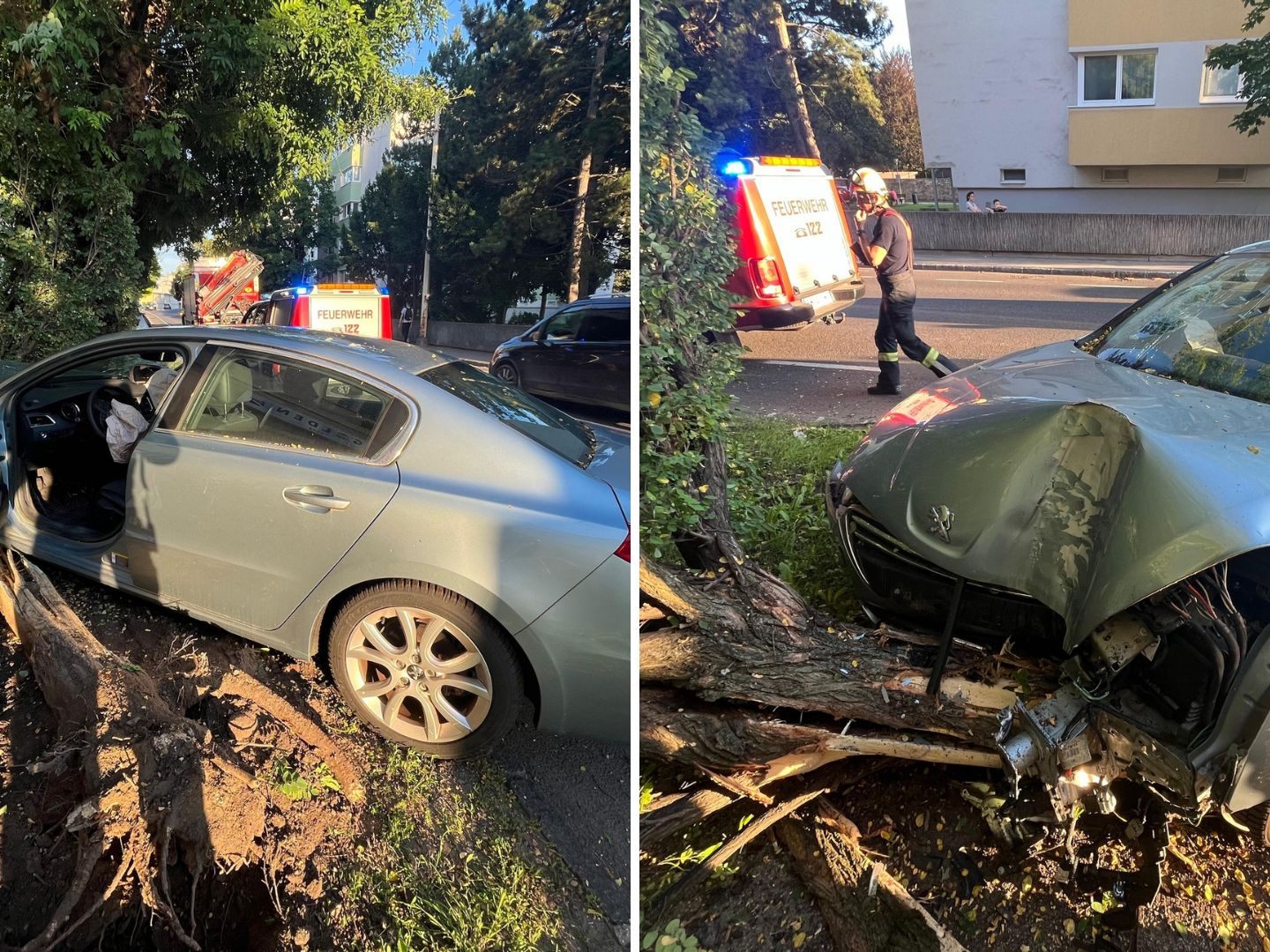 FF-Einsatz nach Unfall in Wiener Neustadt. FF-Einsatz nach Unfall in Wiener Neustadt.