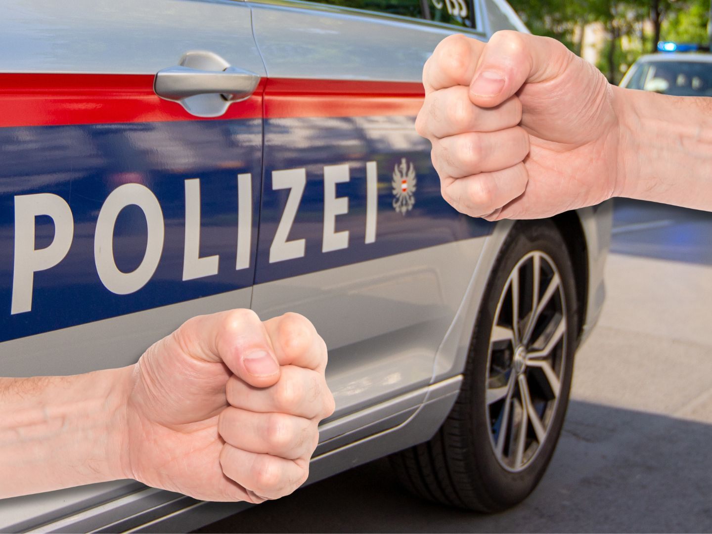 Zwei Männer gingen am Keplerplatz aufeinander los, die Polizei schritt ein.
