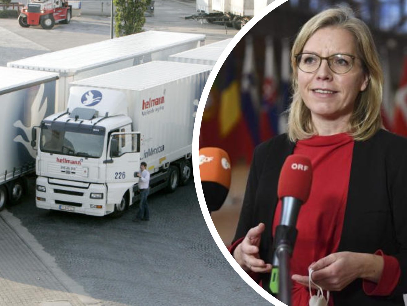 Gewessler will keine Gigaliner auf Österreichs Straßen. Gewessler will keine Gigaliner auf Österreichs Straßen.