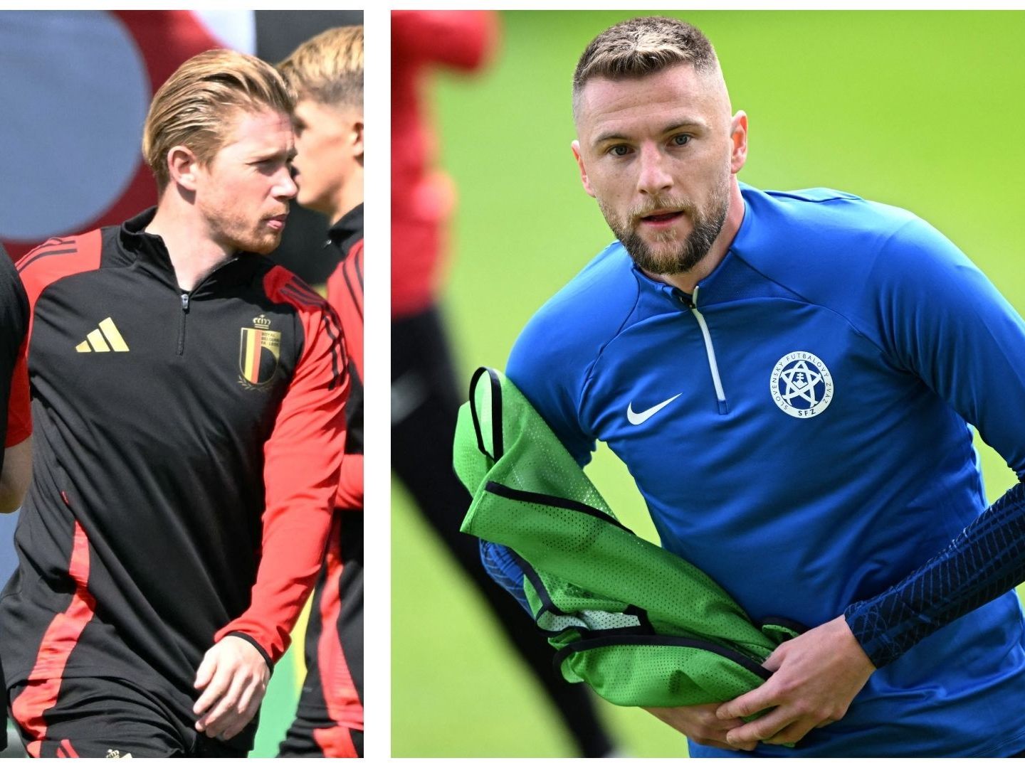 Die Stars der beiden Mannschaften Kevin de Bruyne (li.) und Milan Skriniar (re.) Die Stars der beiden Mannschaften Kevin de Bruyne (li.) und Milan Skriniar (re.)