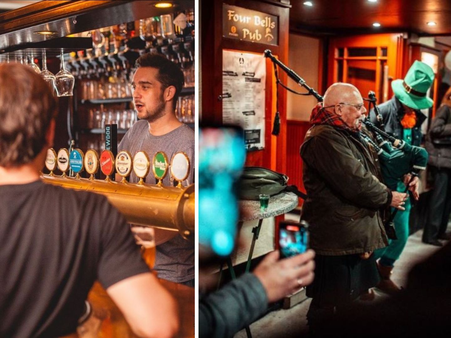 Im Four Bells Irish Pub gibt es typisch irische Atmosphäre und gutes Essen. Im Four Bells Irish Pub gibt es typisch irische Atmosphäre und gutes Essen.