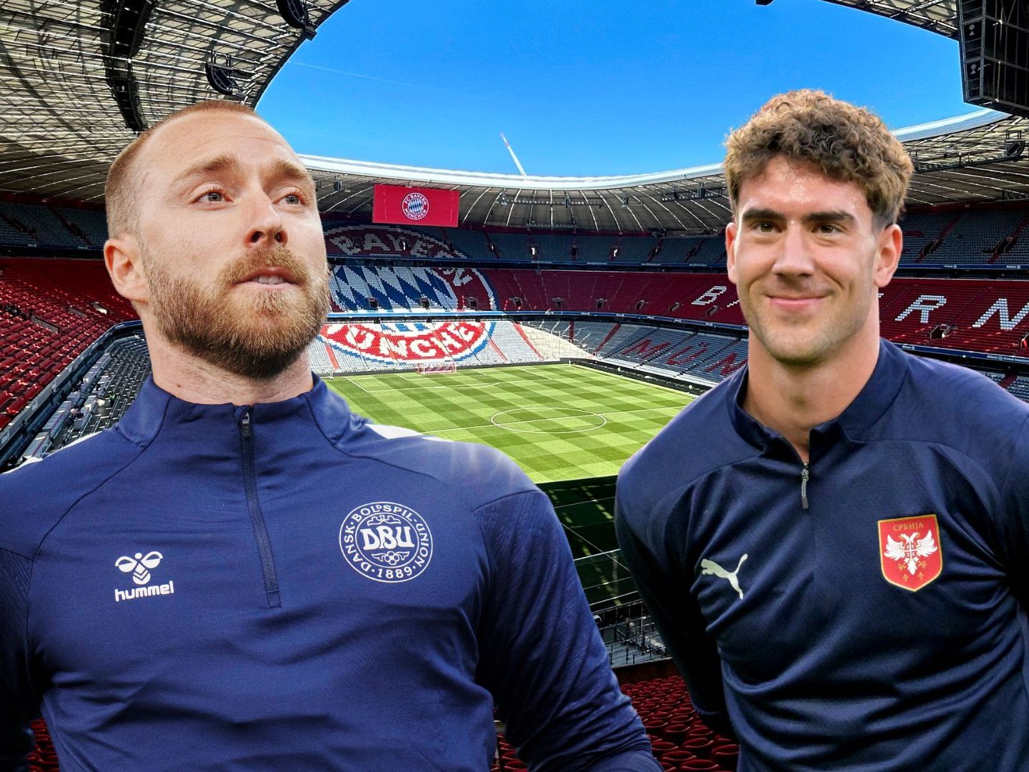 Dänemark trifft heute in der Münchner Allianz-Arena auf Serbien. Dänemark trifft heute in der Münchner Allianz-Arena auf Serbien.