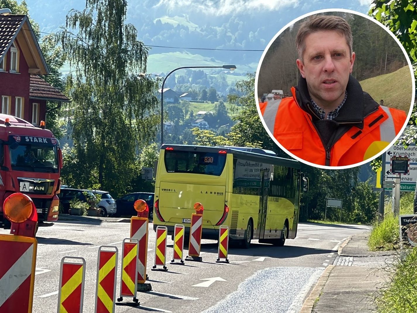 Lkw werden aktuell zwischen Egg und Müselbach umgeleitet. Lkw werden aktuell zwischen Egg und Müselbach umgeleitet.