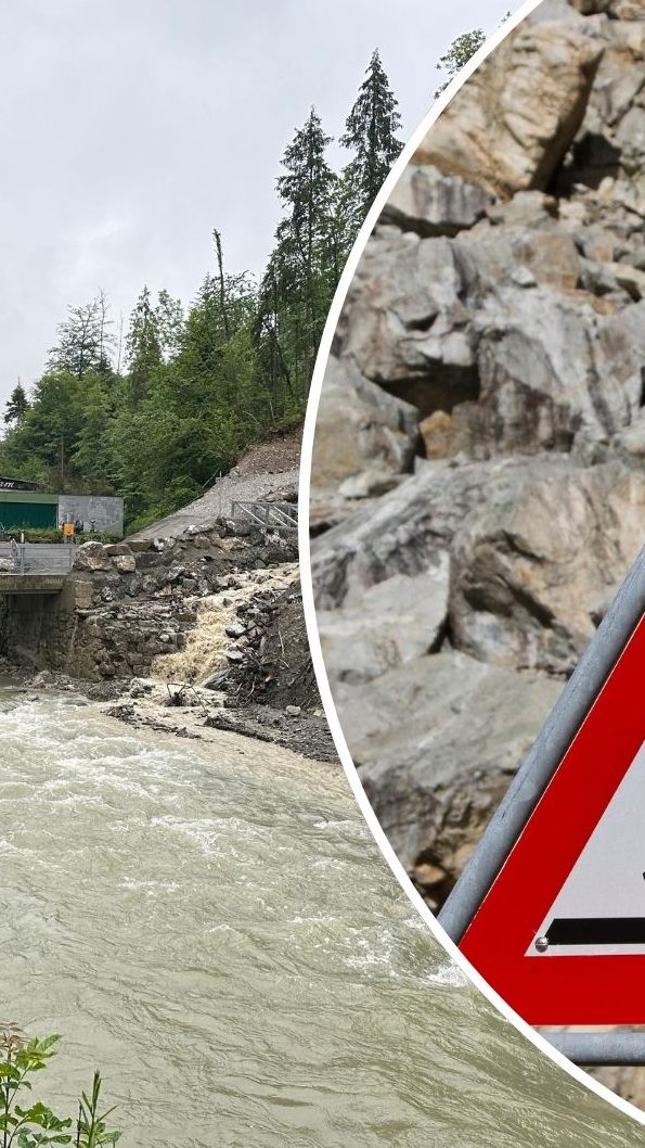 Ein paar Felsen lagen am Dienstagabend auf der Gütlestraße.