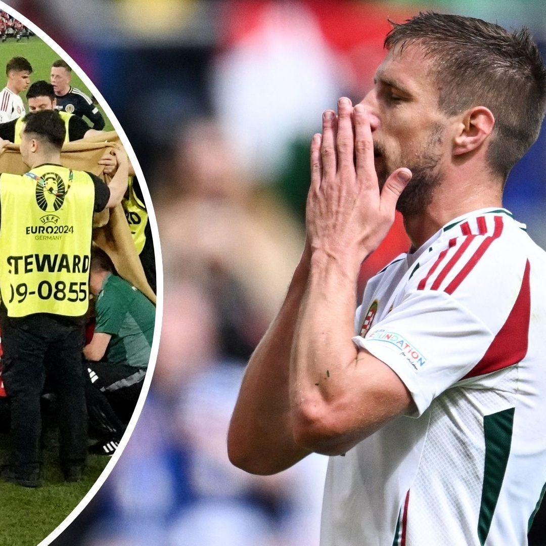 Der Ungarische Stürmer musste Minutenlang am Platz behandelt werden.