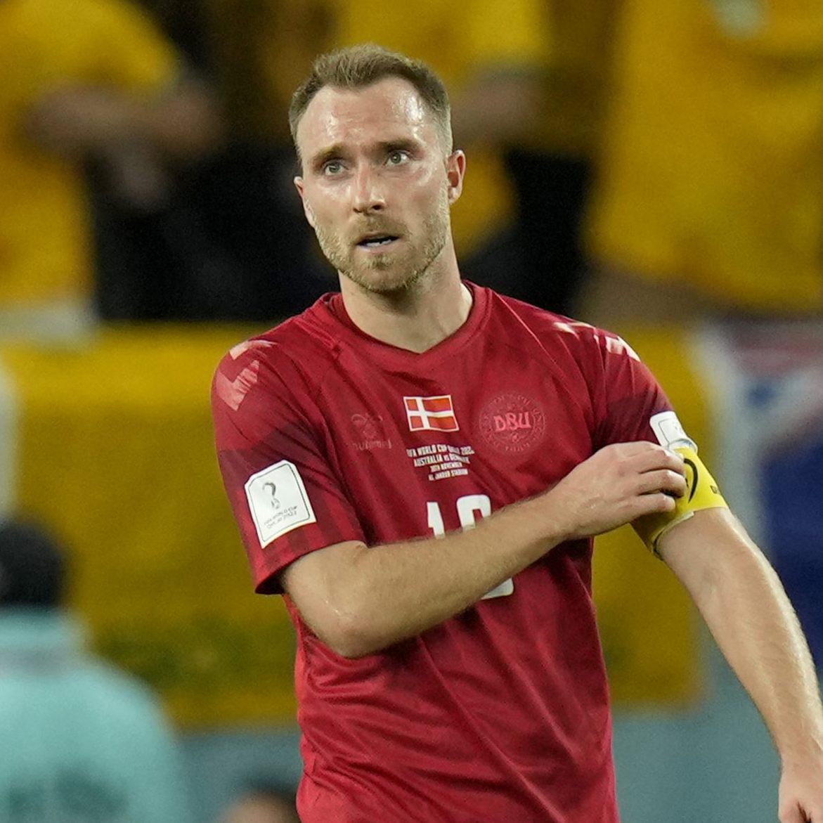 Christian Eriksen steht für Dänemark auf dem Platz.