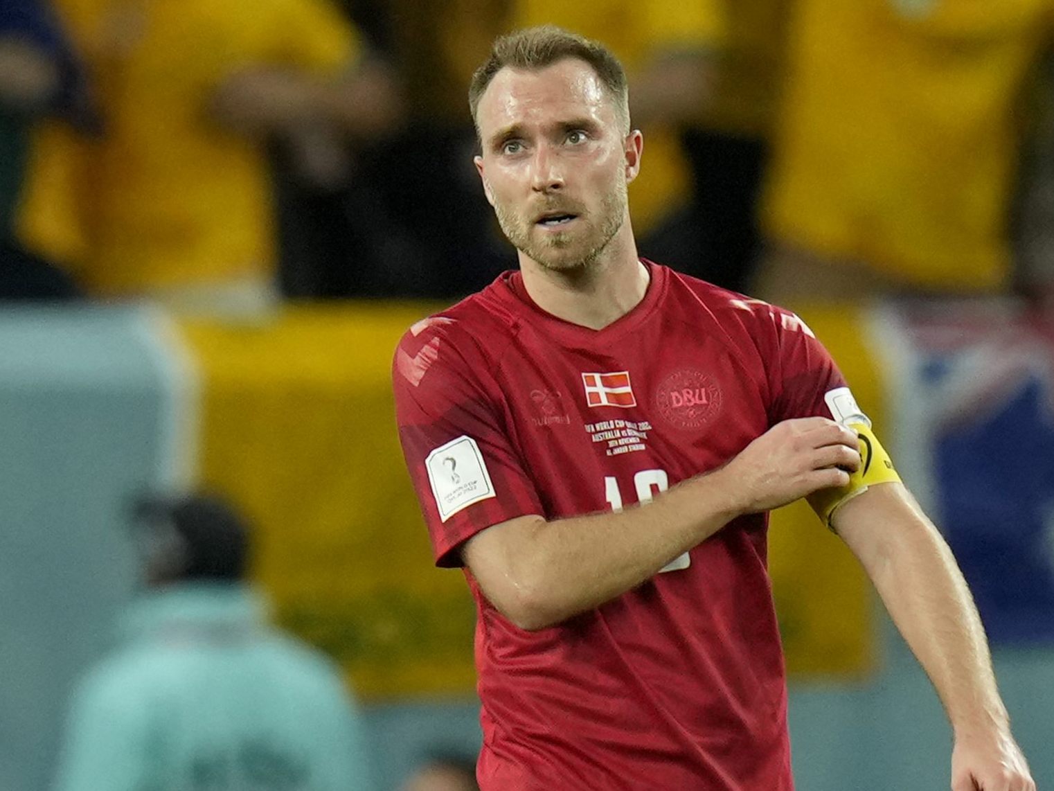 Christian Eriksen steht für Dänemark auf dem Platz.