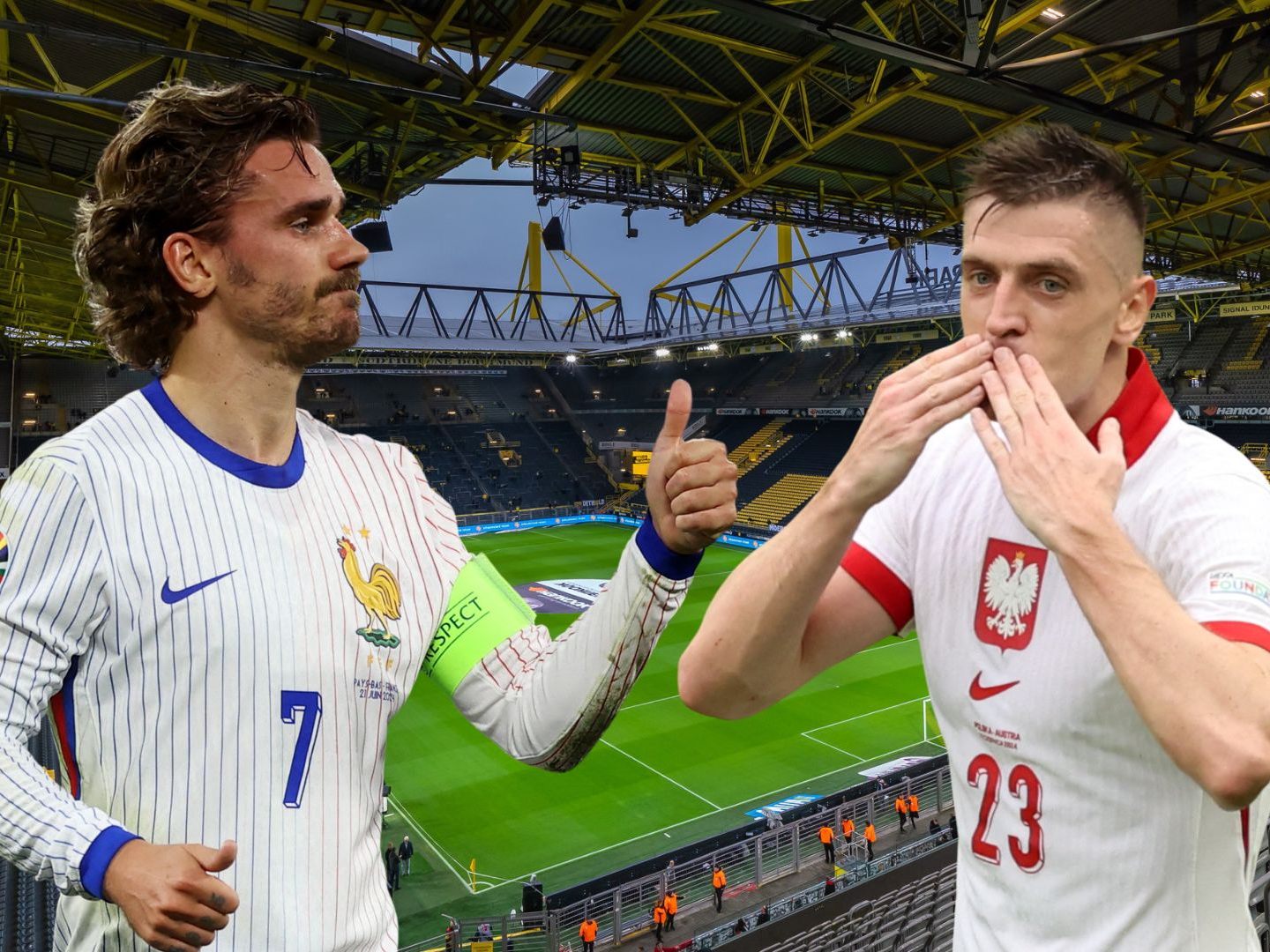 Frankreich trifft heute im Dortmunder Signal-Iduna-Park auf Polen.