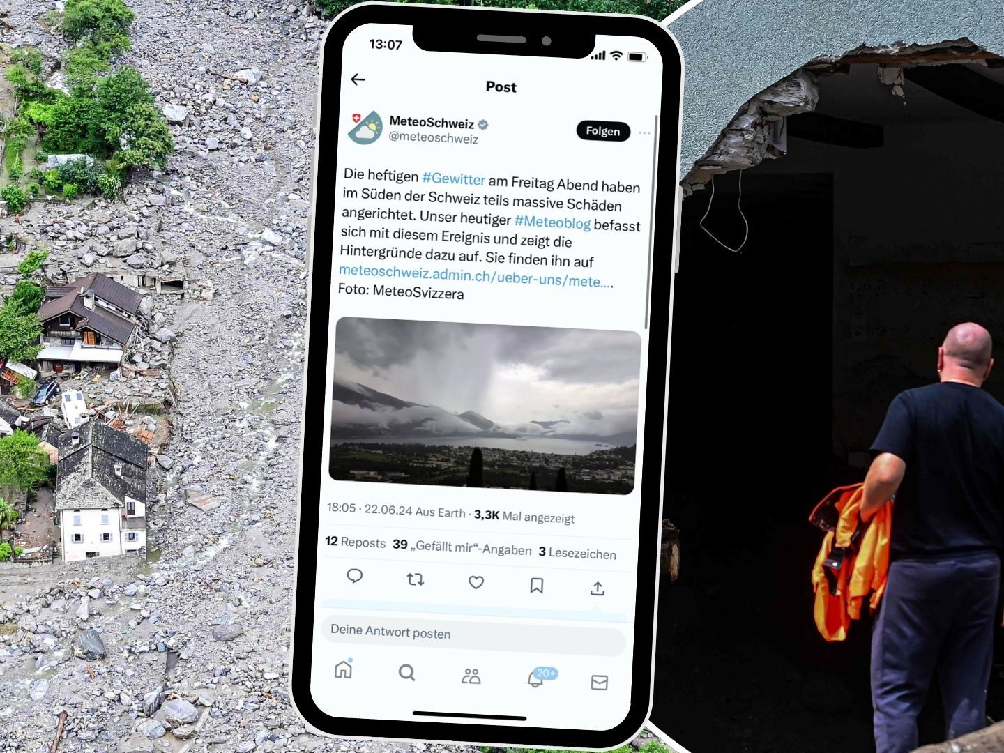 Gewitter und Starkregen haben in der Schweiz bei Basel, in Genf und im Kanton Waadt am Genfersee Überschwemmungen verursacht. Gewitter und Starkregen haben in der Schweiz bei Basel, in Genf und im Kanton Waadt am Genfersee Überschwemmungen verursacht.