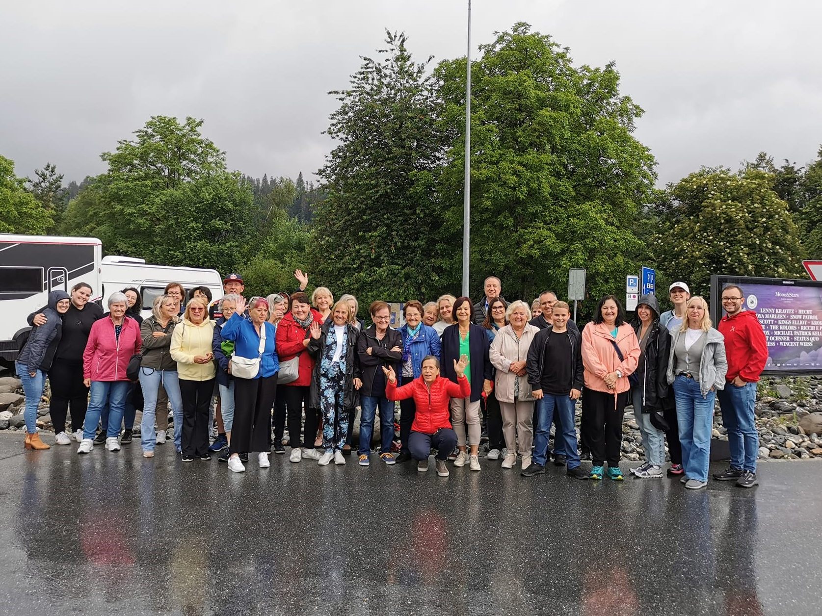 Reisegruppe beim Zwischenstopp