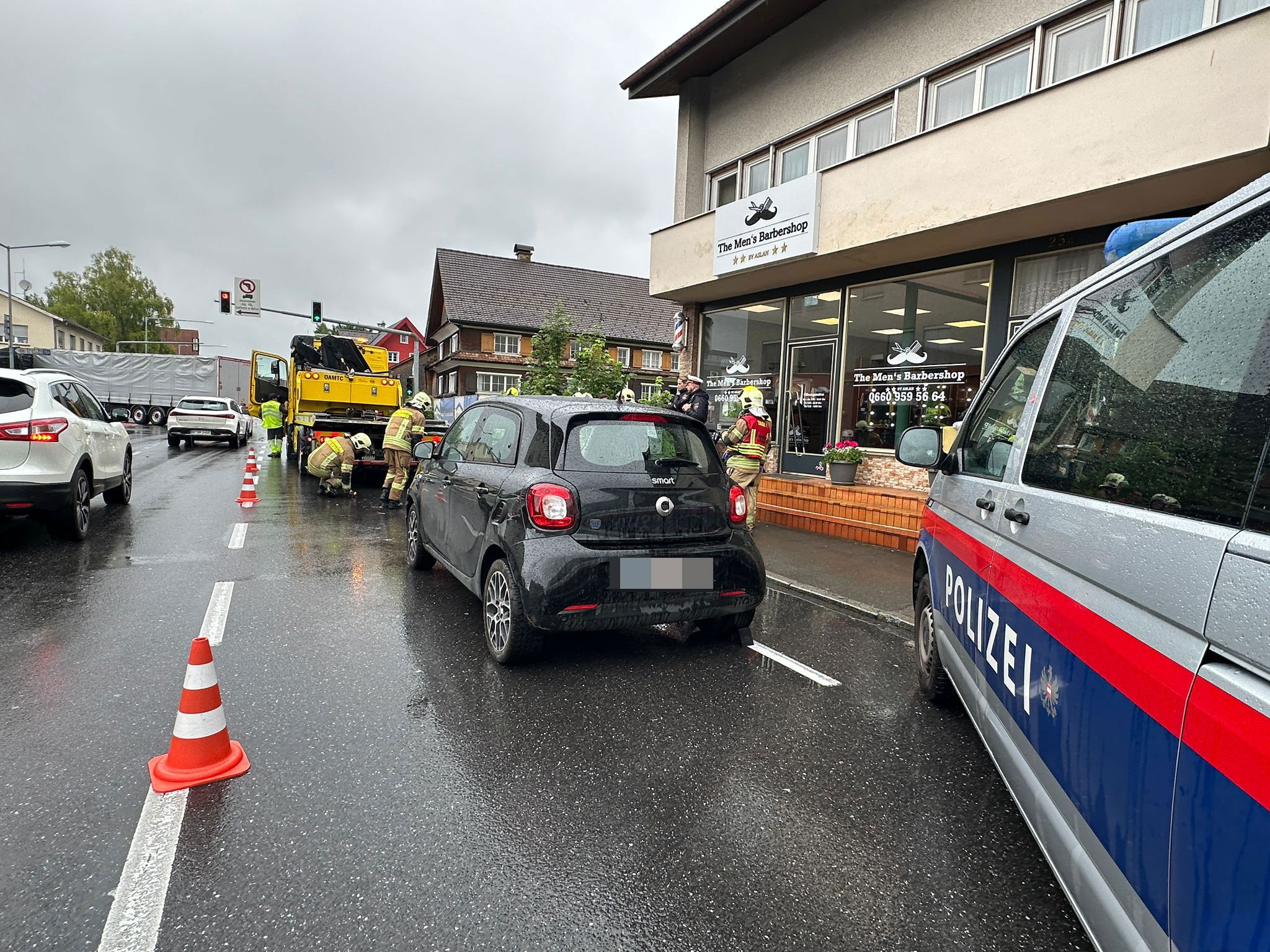 Unfall auf der Reichsstraße in Lustenau